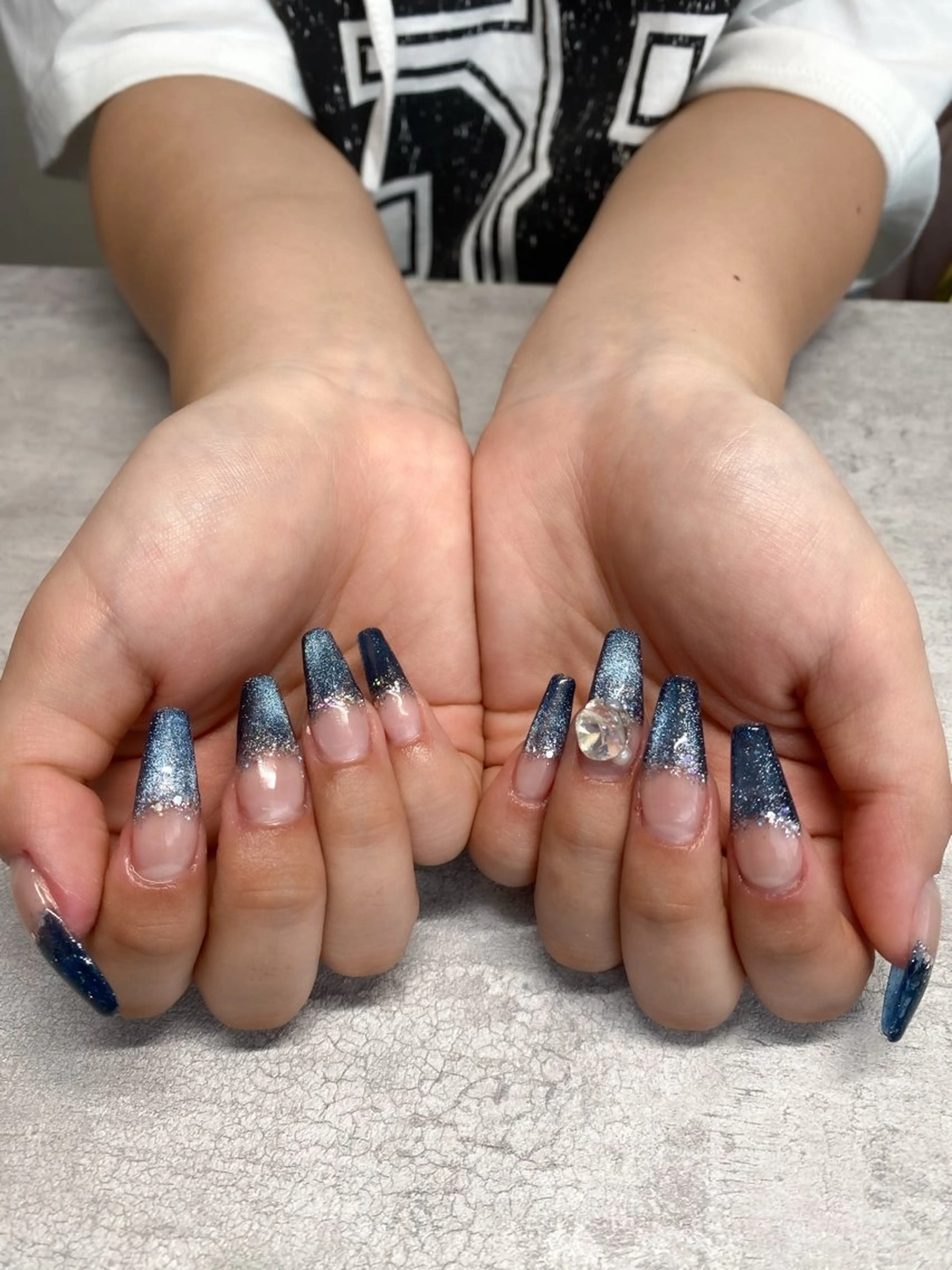 【オフあり】チップ10本長さだし➕ワンカラー（マグネットネイル可）の写真