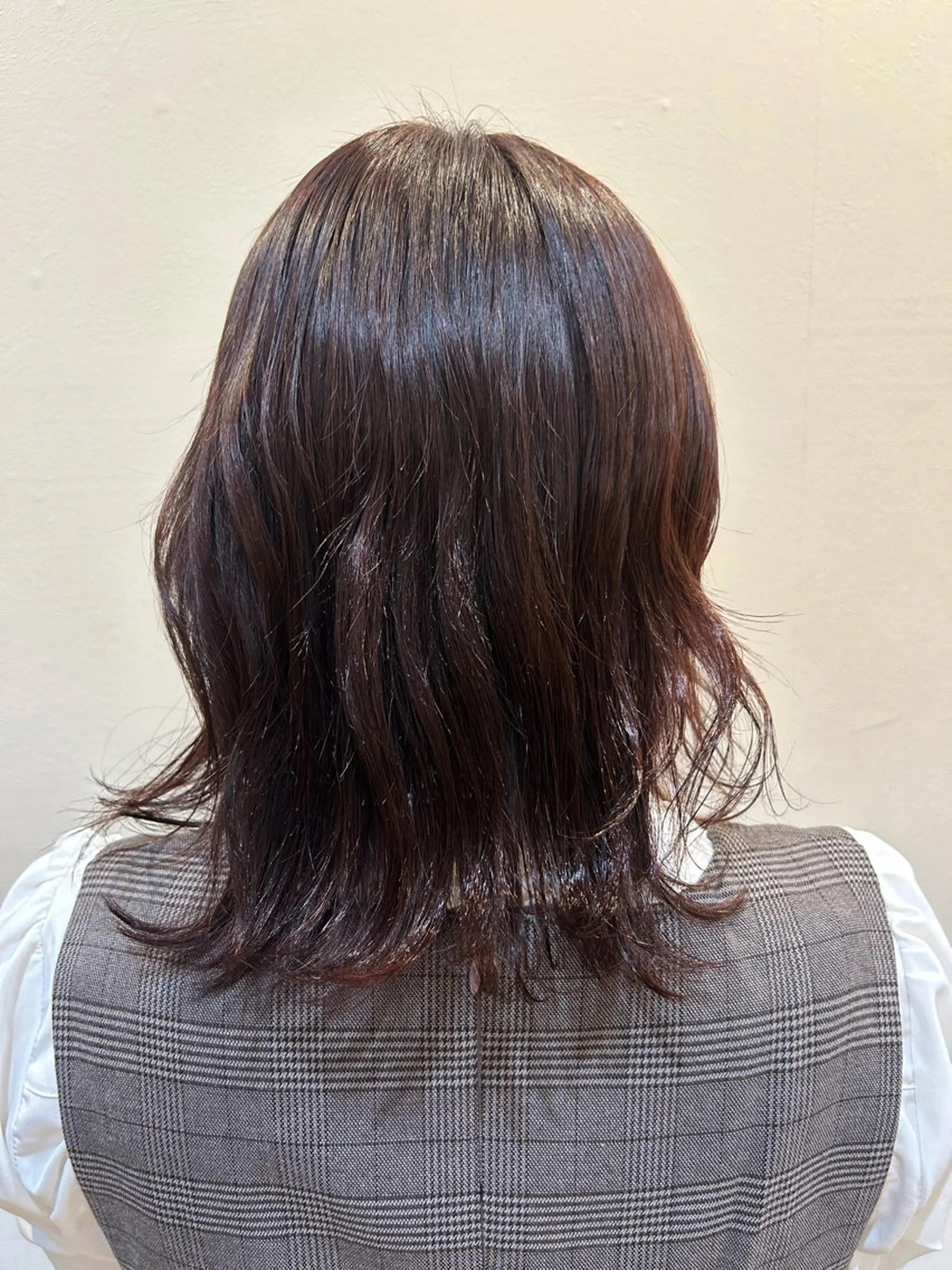 ミディアム ピンクブラウン トリートメント ヘッドスパ 後藤 莉子のヘアスタイル