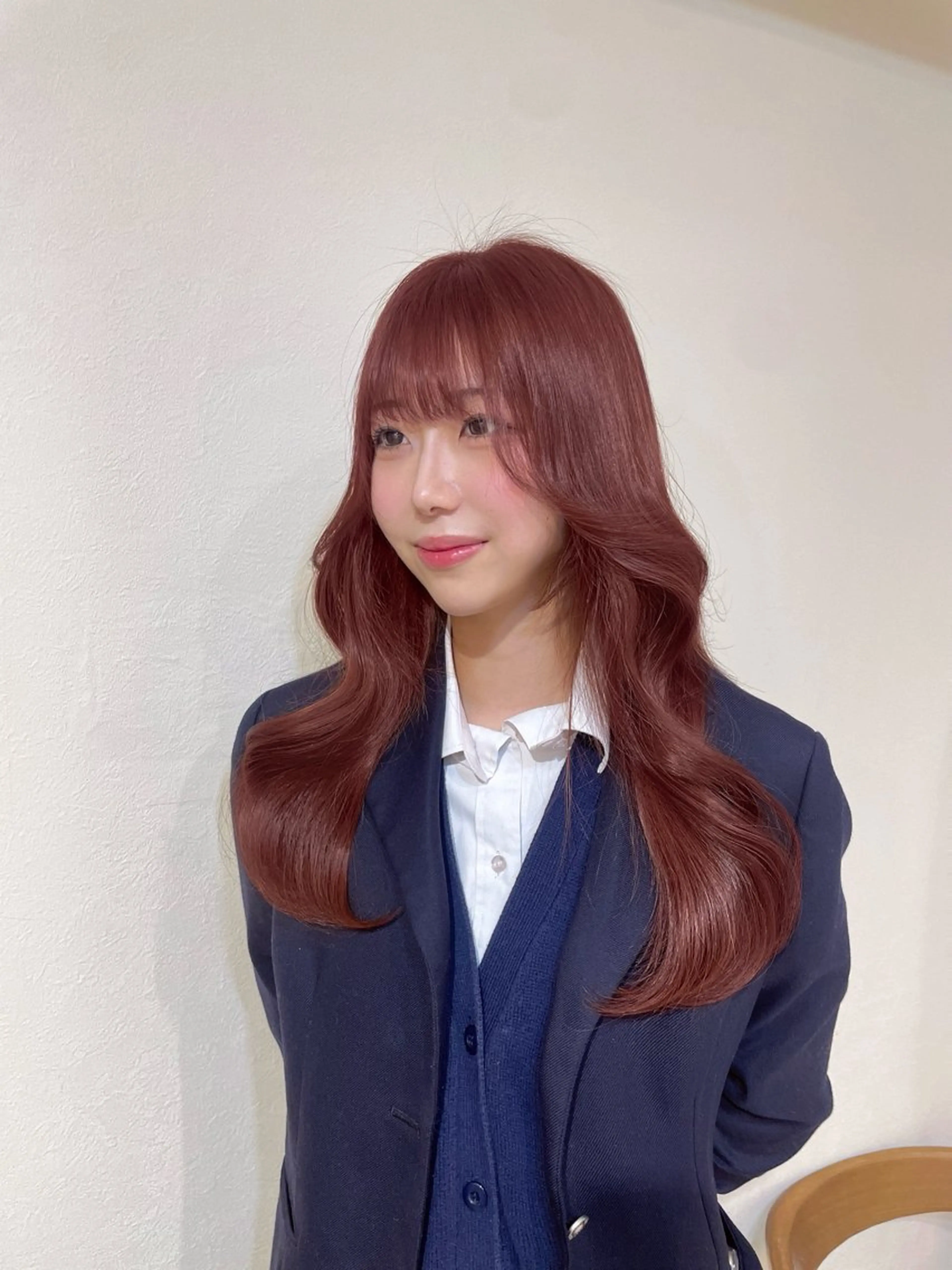 カラー ブリーチ ブラウンカラー ダブルカラー ブリーチなしカラー ピンクカラー ヘアカラー CreBiA ten_【クレビアテン】所属・crebia 漢人 美海／レイヤーカットのヘアスタイル