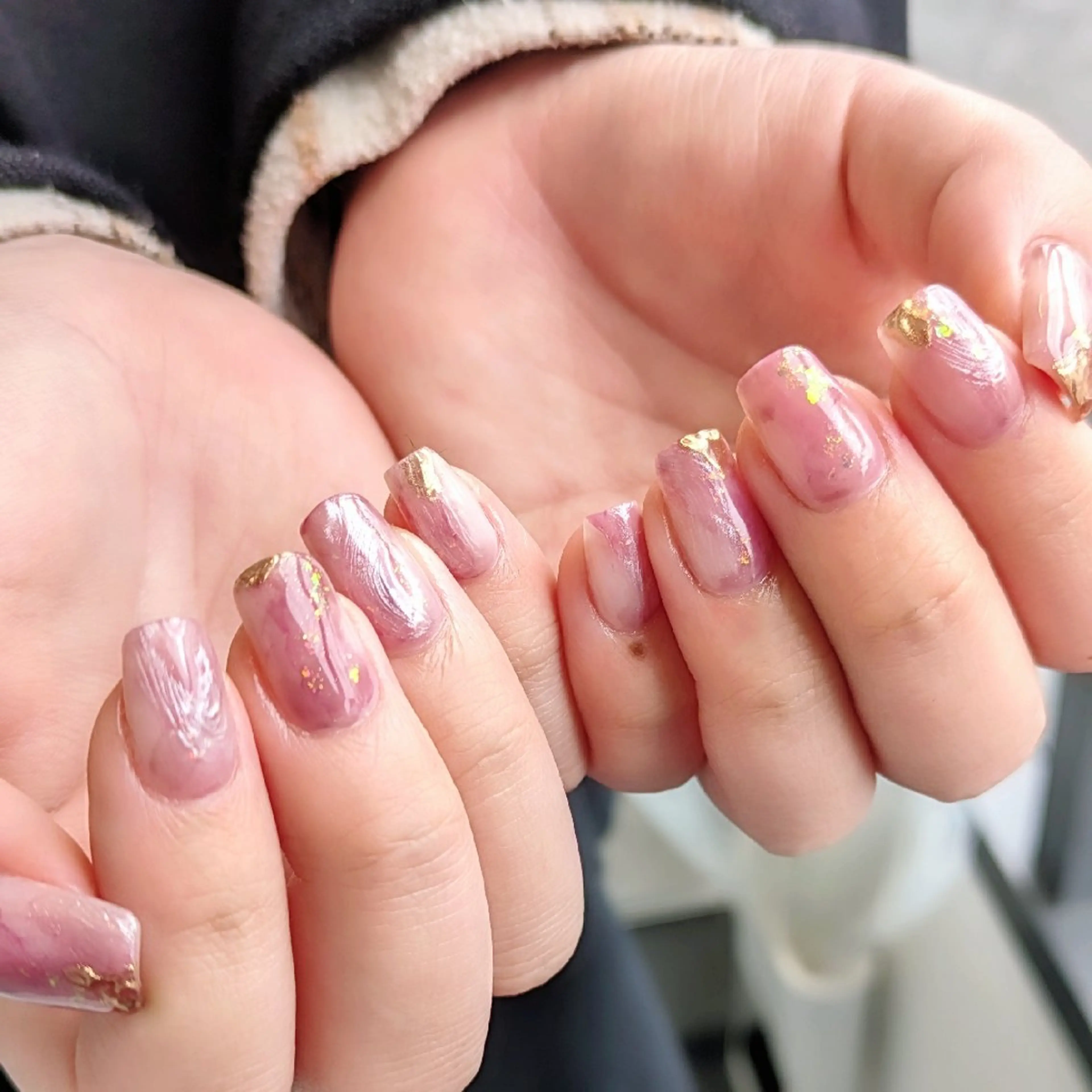 ネイル キラキラネイル ニュアンスネイル ピンク ハンドネイル jolie  ISIHARAのネイルデザイン