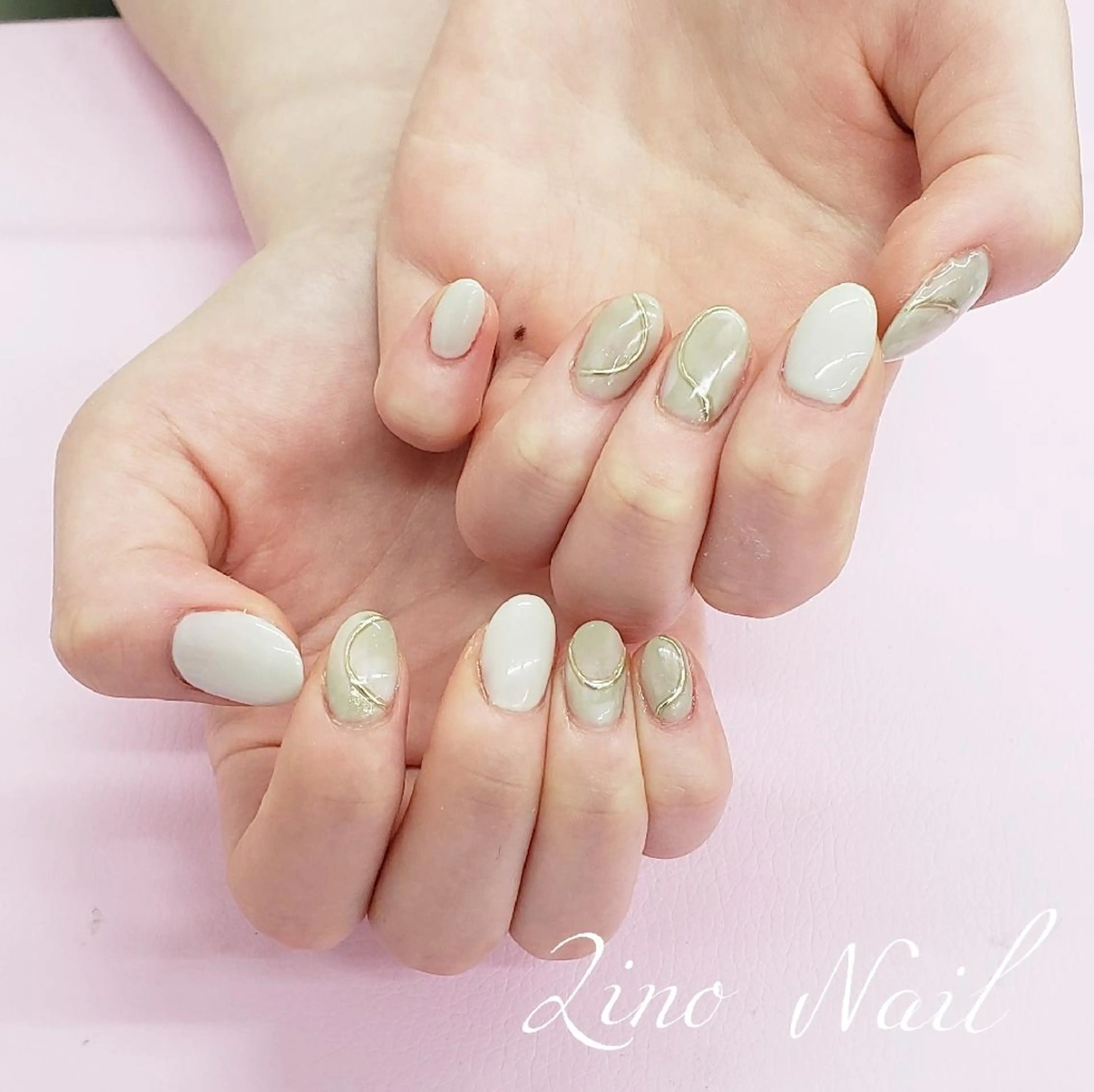 ネイル カジュアル ジェルネイル ミラーネイル ニュアンスネイル オフィスネイル ハンドネイル Lino Nailのネイルデザイン