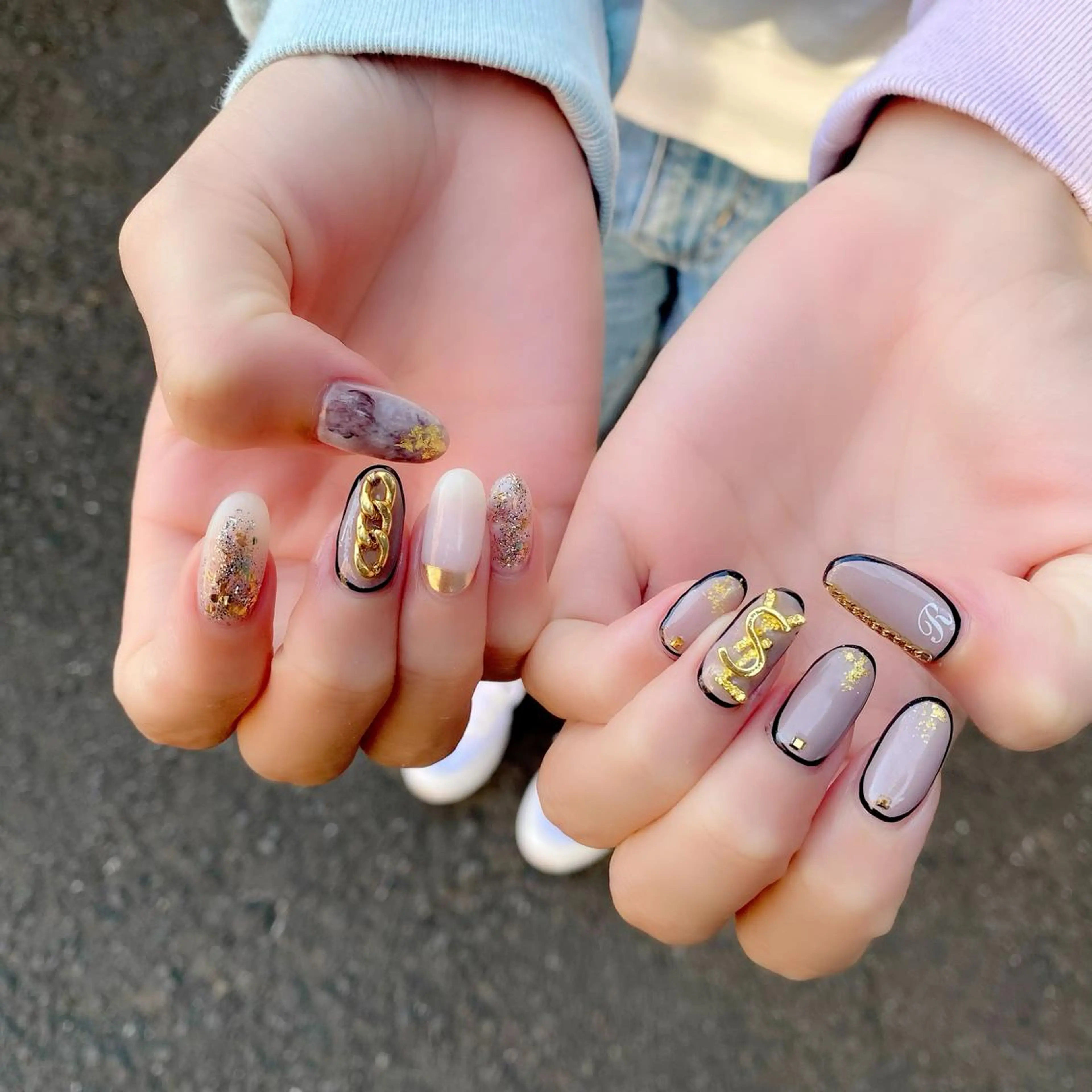 ネイル ゴールド ニュアンスネイル 春ネイル Salon Ｋのネイルデザイン