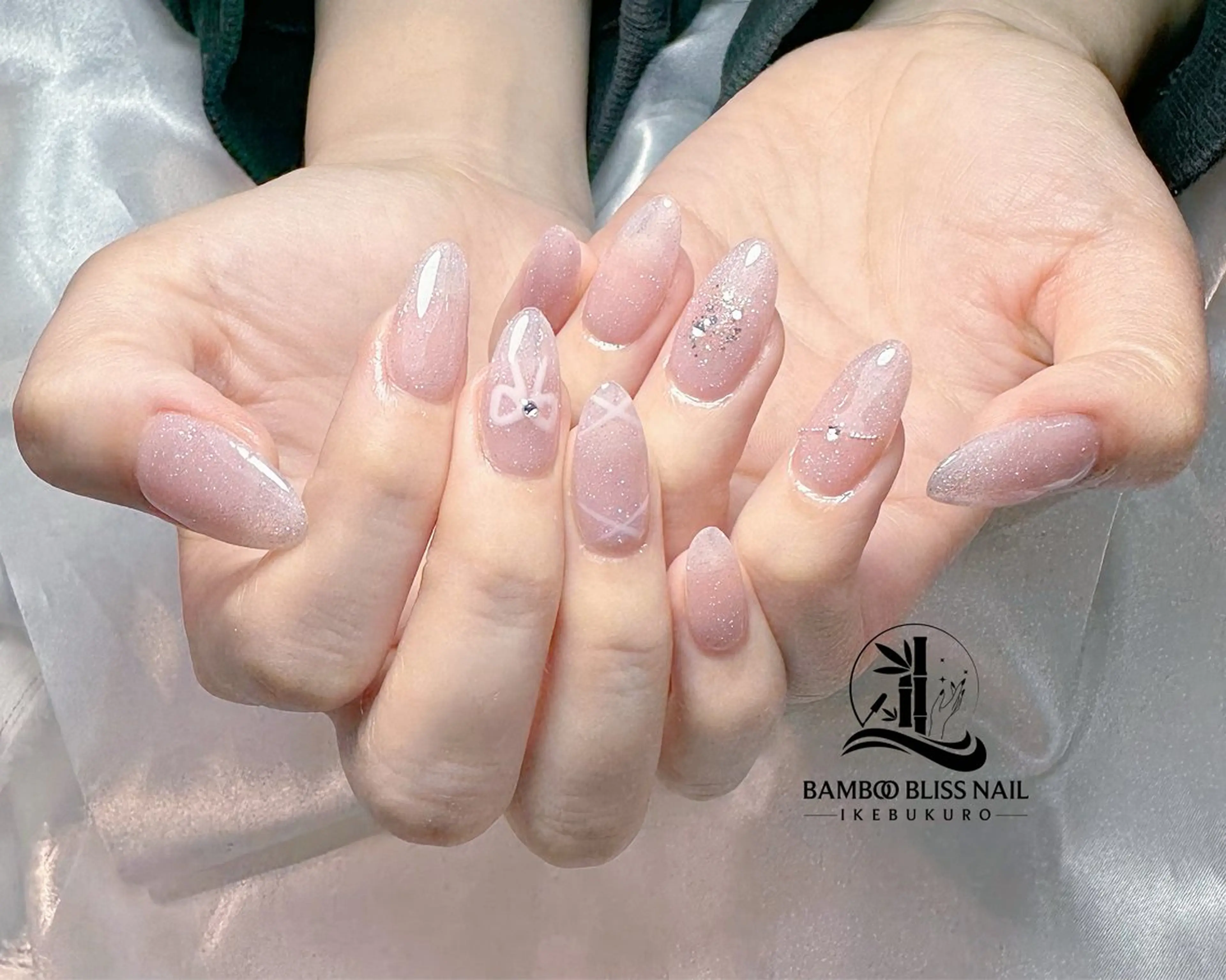 ネイル シンプルネイル BAMBOO BLISS 研修用のネイルデザイン