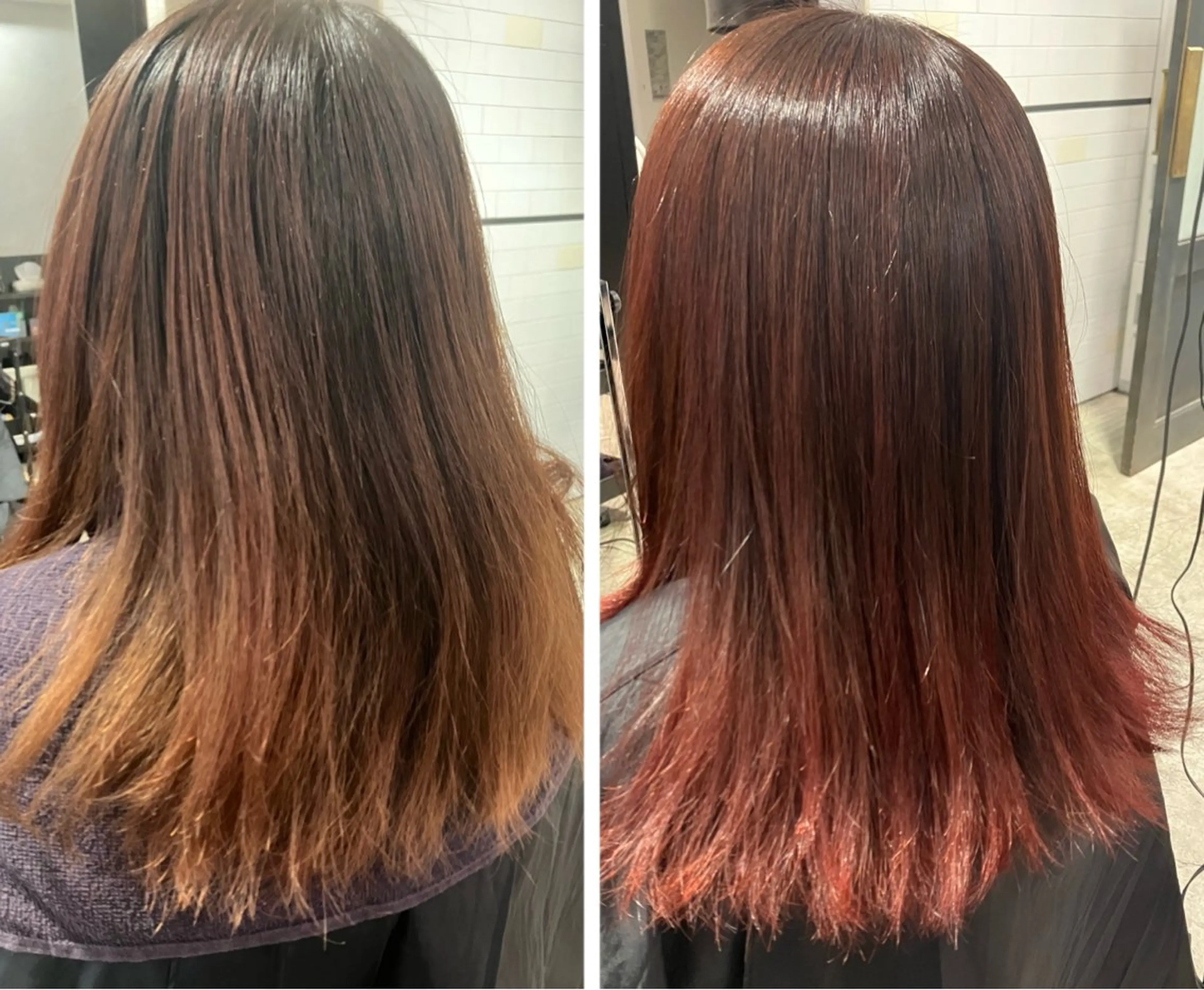 セミロング 髪質改善 ヘアカラー 🌟練馬の ケンシロウ⭐️のヘアスタイル