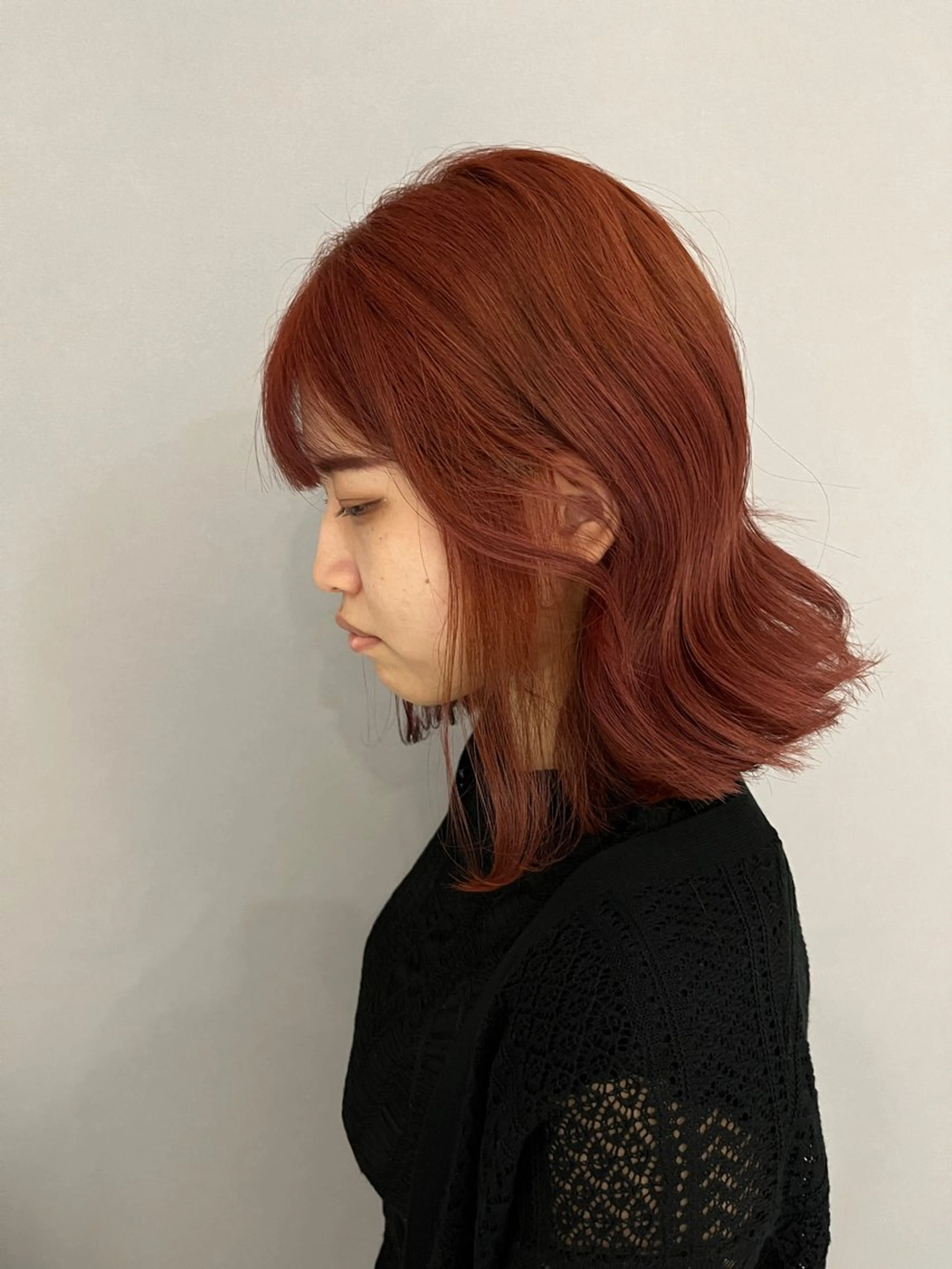 ミディアム カラー ヘアカラー 坂本 理輝のヘアスタイル