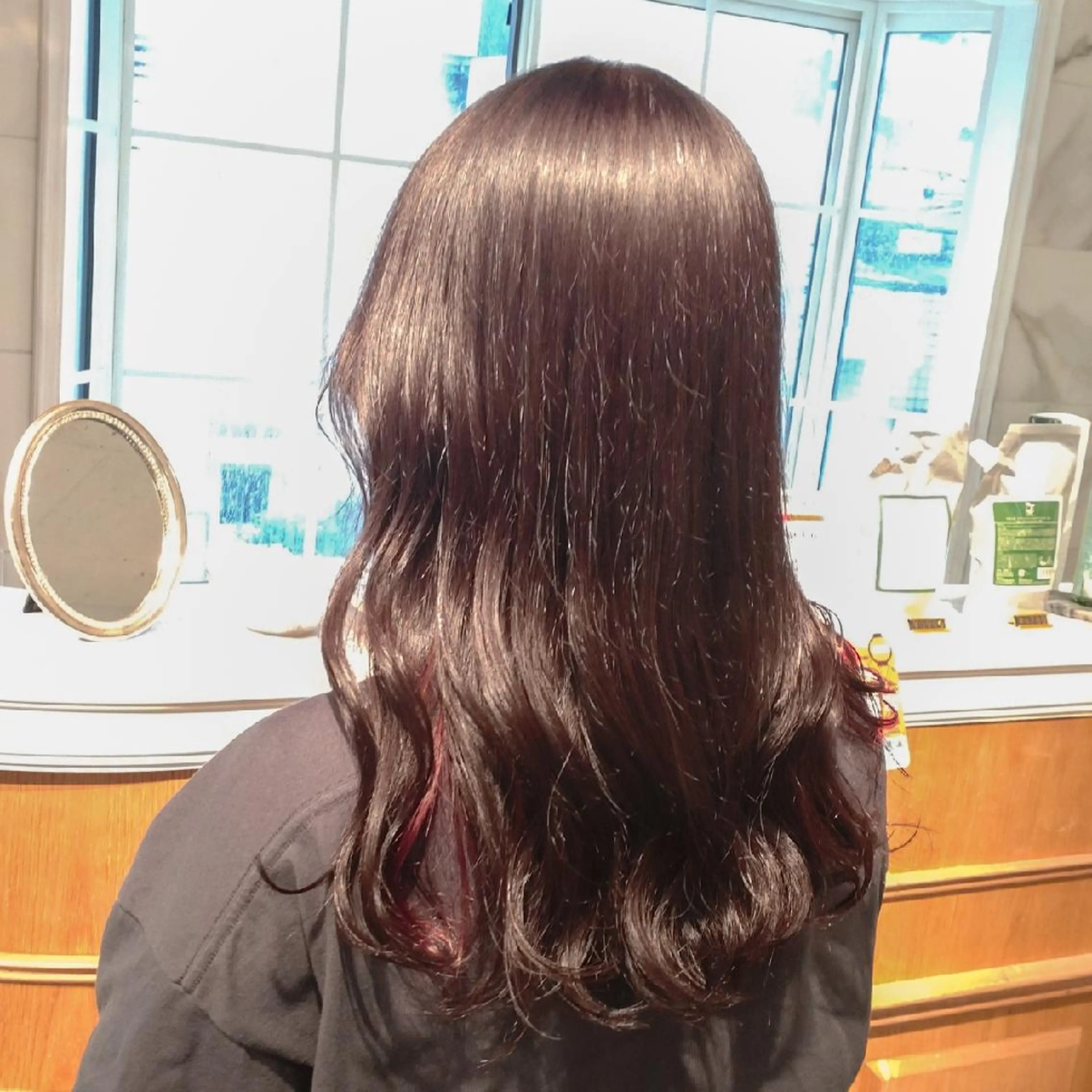ミディアム カット ヘアカラー トリートメント ヘアセット 縮毛矯正/レイヤー 💎やまもとちひろのヘアスタイル