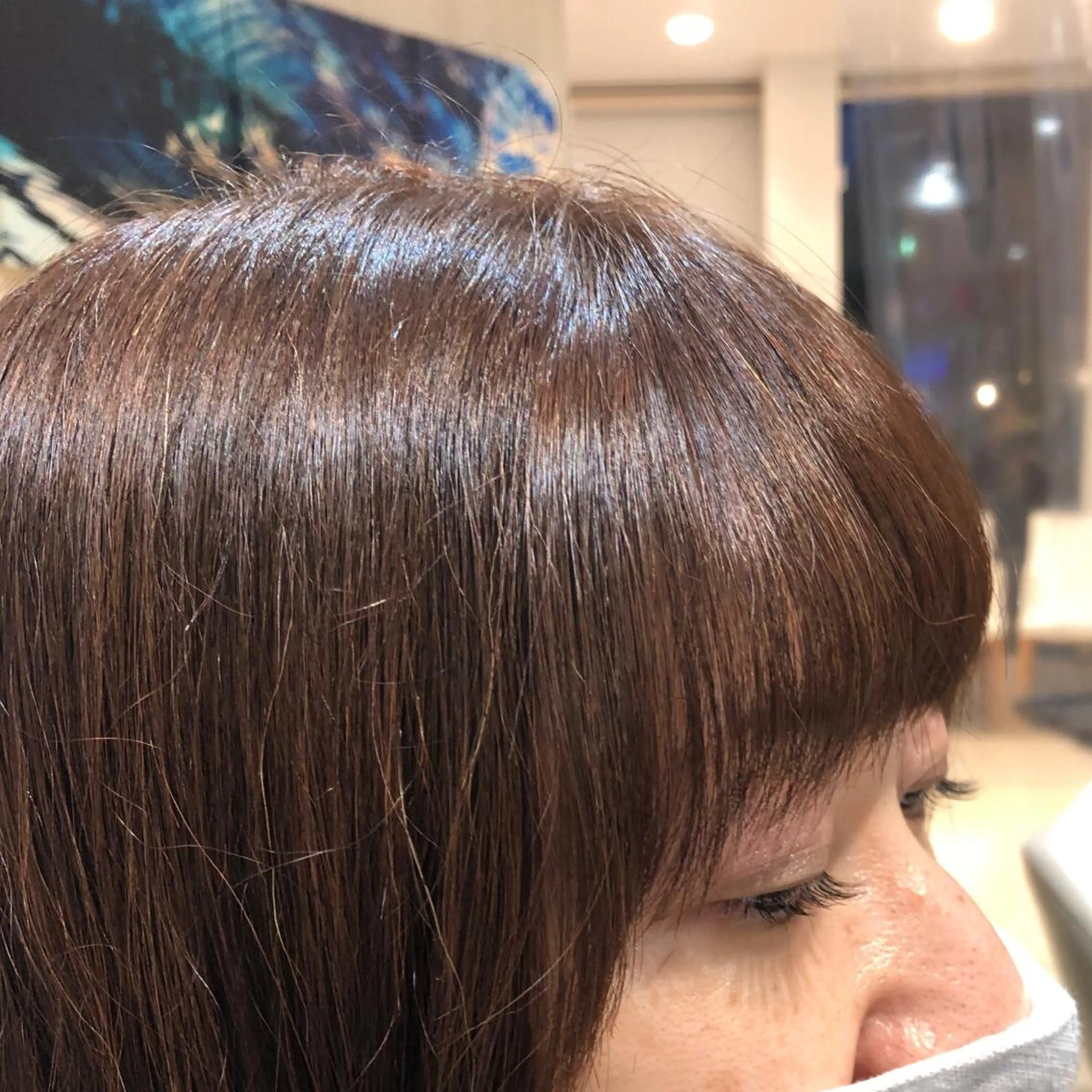 カット 縮毛矯正 カジサ ケイコのヘアスタイル