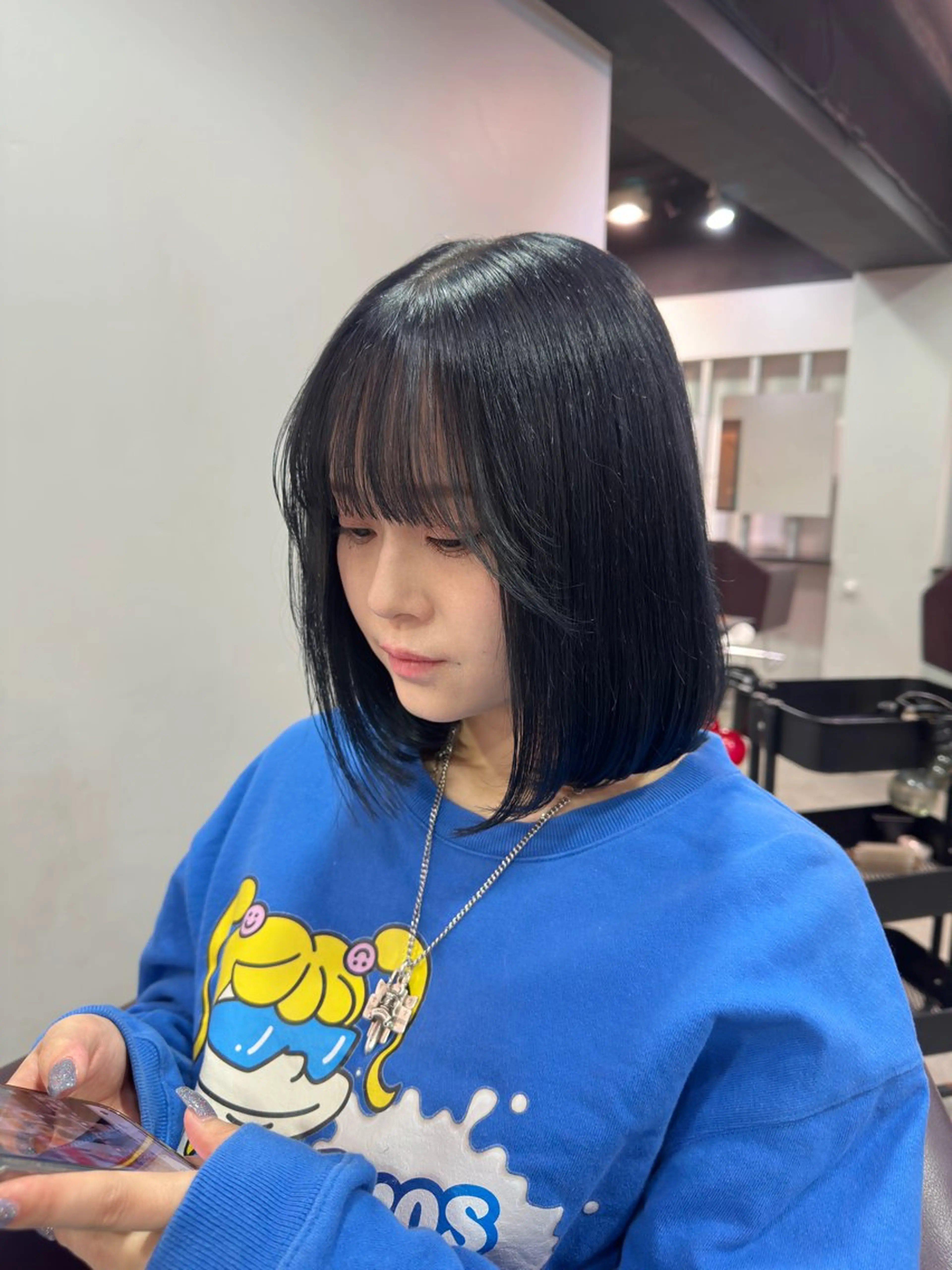 セミロング カラー おしゃれ海外風ヘアー 🏝️yudaiのヘアスタイル