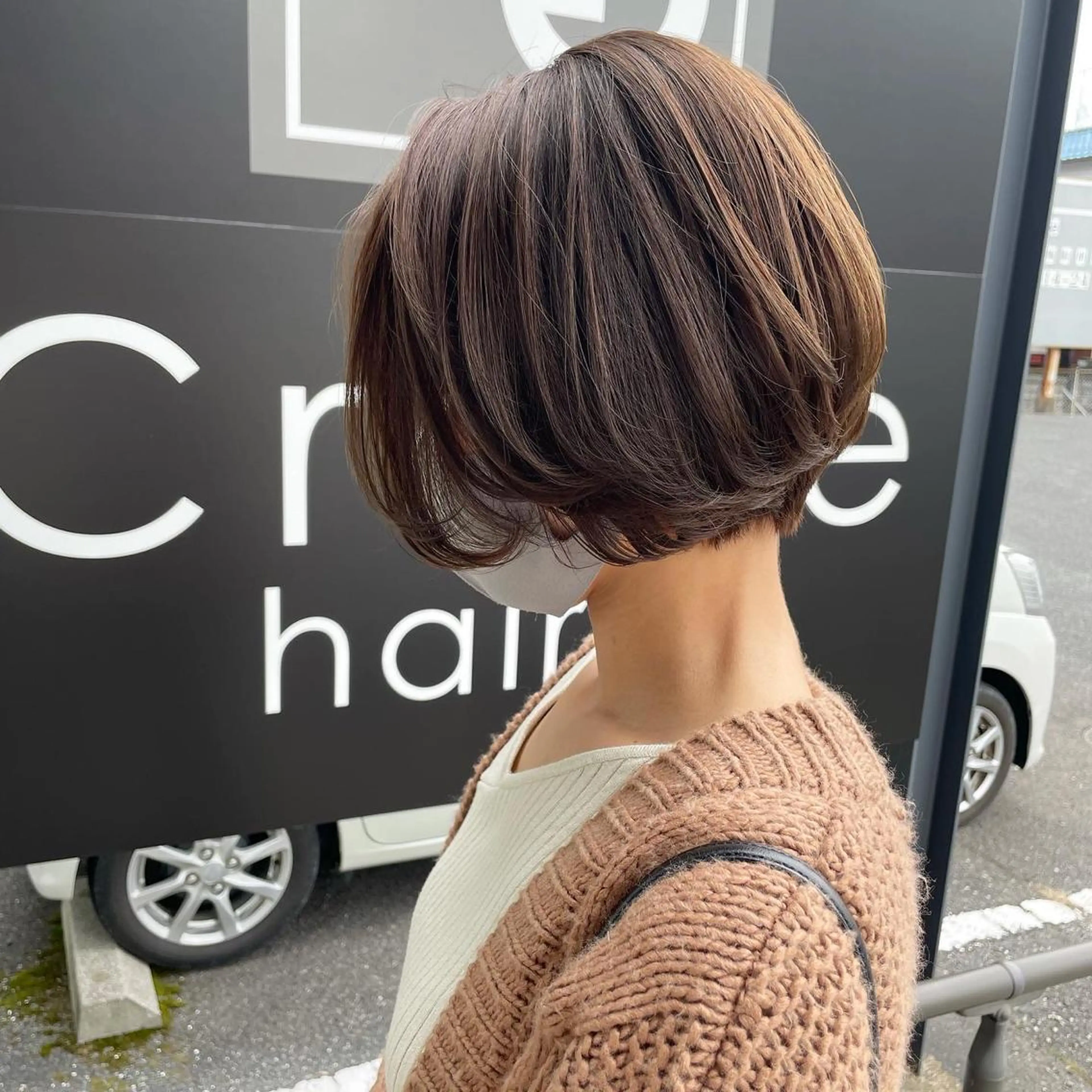 ショート カラー ヘアアレンジ ショートボブ ボブ 伸ばしかけ ショートヘア カット ヘアカラー トリートメント 前田 善夫のヘアスタイル
