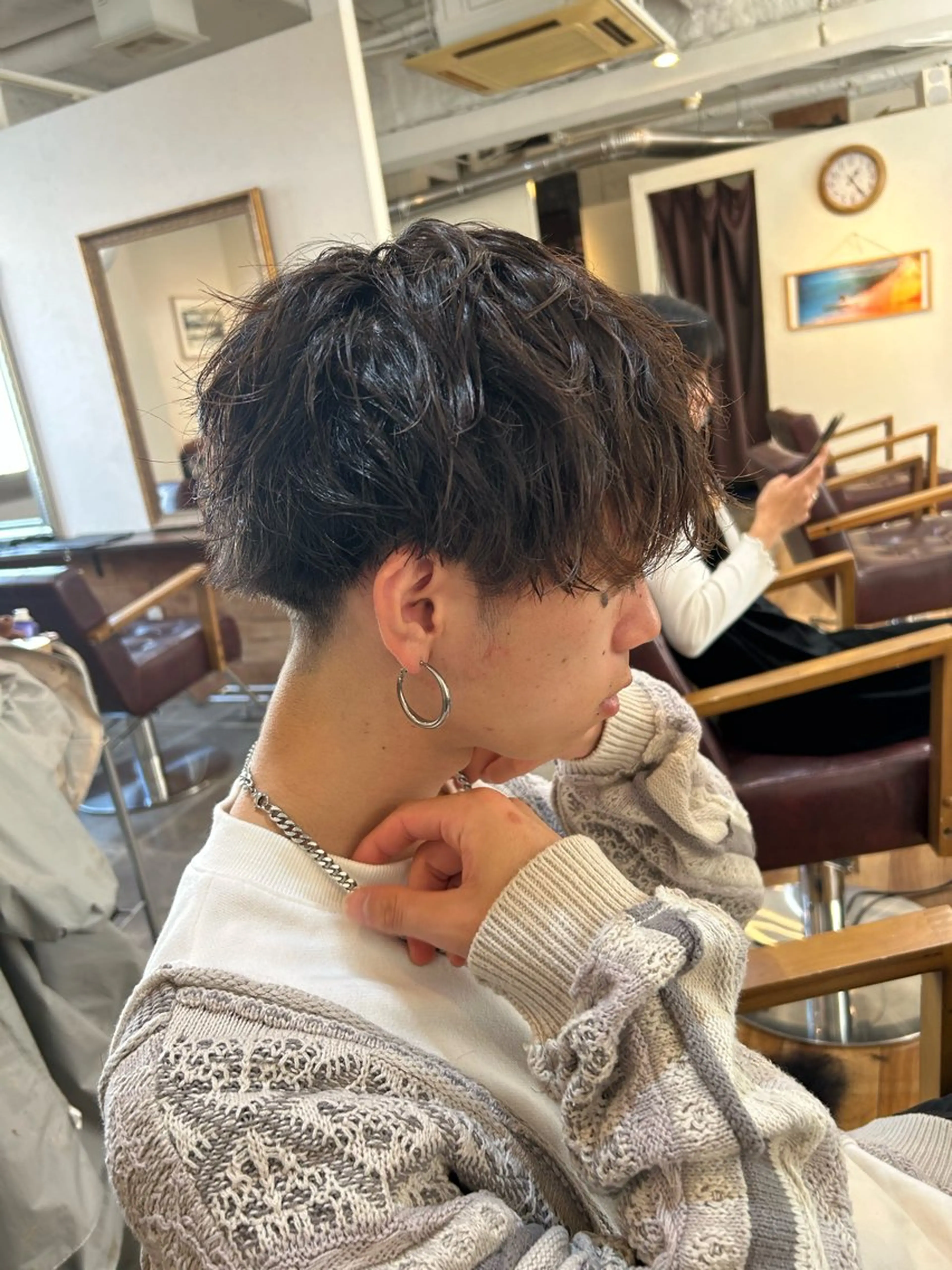 ショート パーマ メンズ カット パーマ CECIL hair なんば店所属・メンズパーマ 艶髪☆店長☆有馬のヘアスタイル