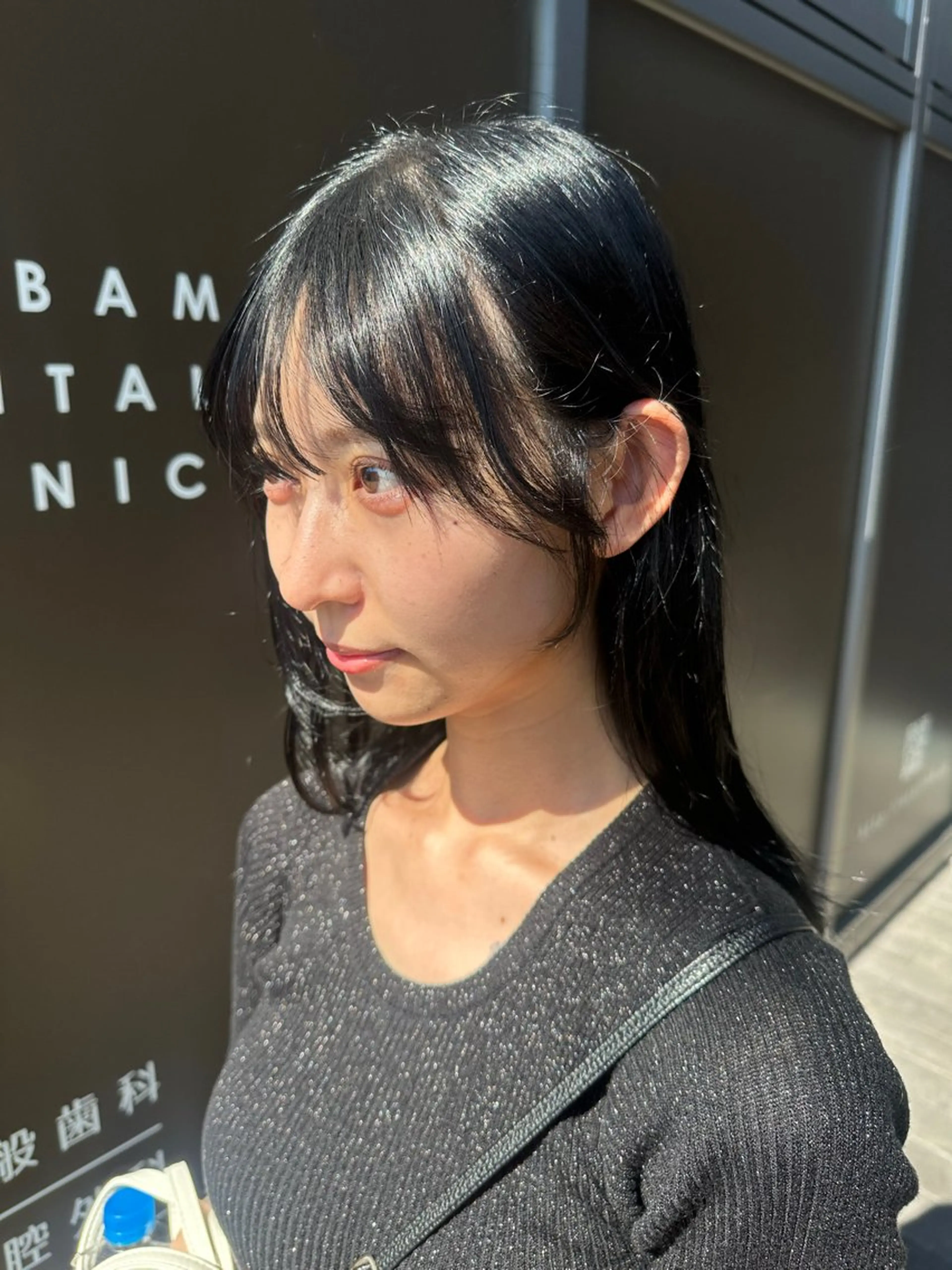 ロング カラー 黒髪 顔周りカット カット ヘアカラー ハイトーン/艶カラー /透明感カラー/みなのヘアスタイル