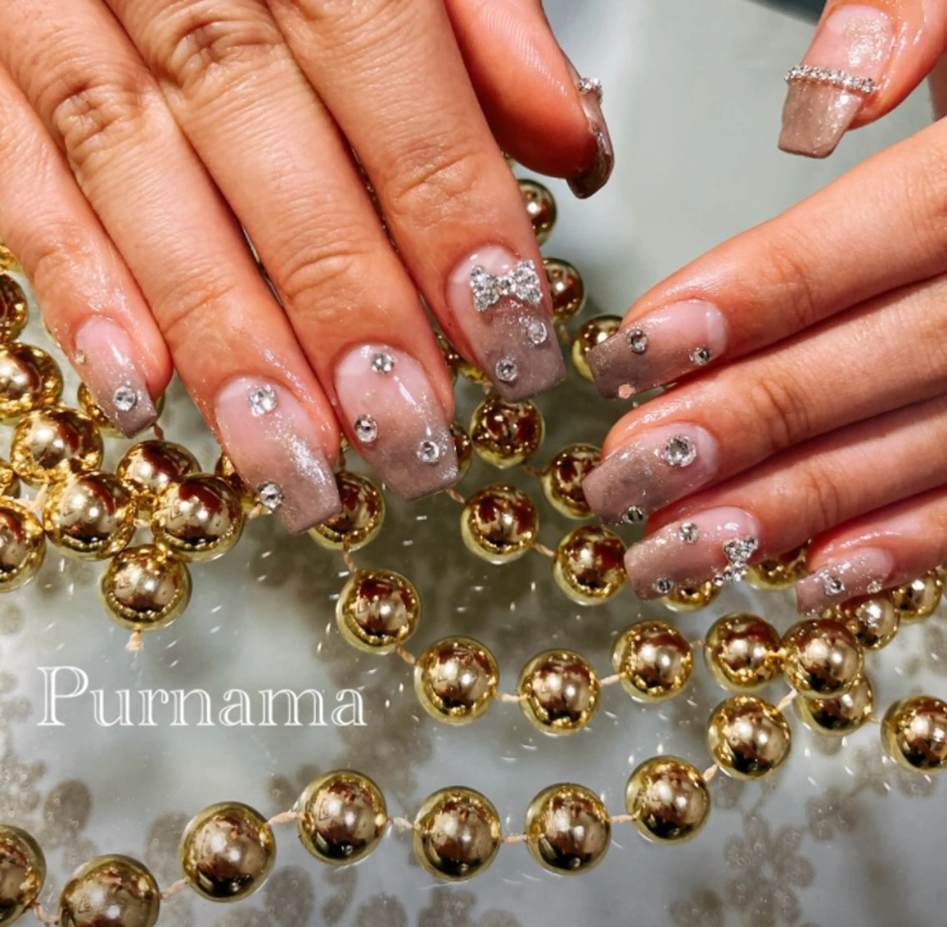 ネイル Purnama(ﾌﾟﾙﾅﾓ)所属・Purnama あきのネイルデザイン