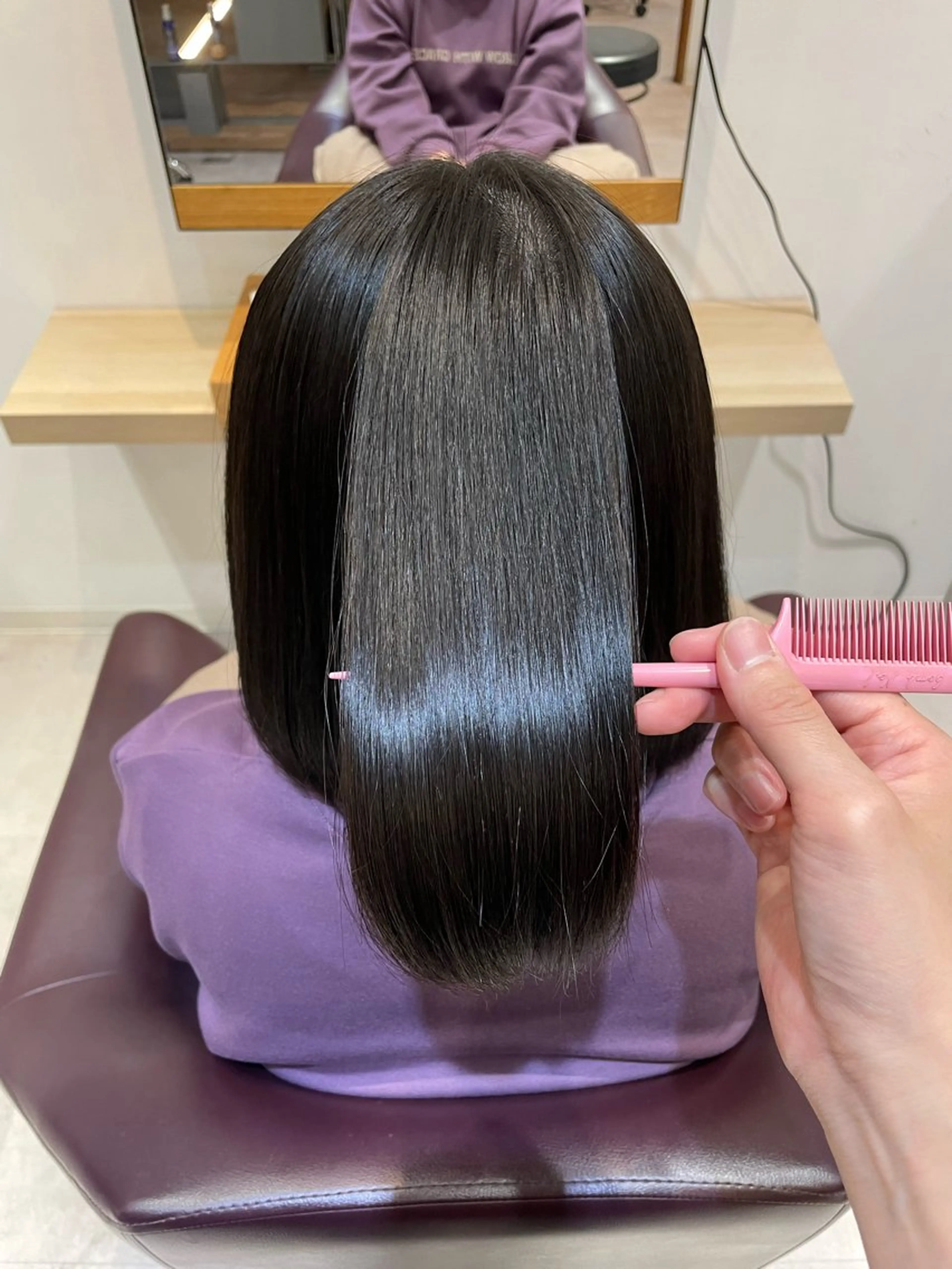 ミディアム 縮毛矯正 カット 縮毛矯正 arbre所属・安藤 芽衣のヘアスタイル