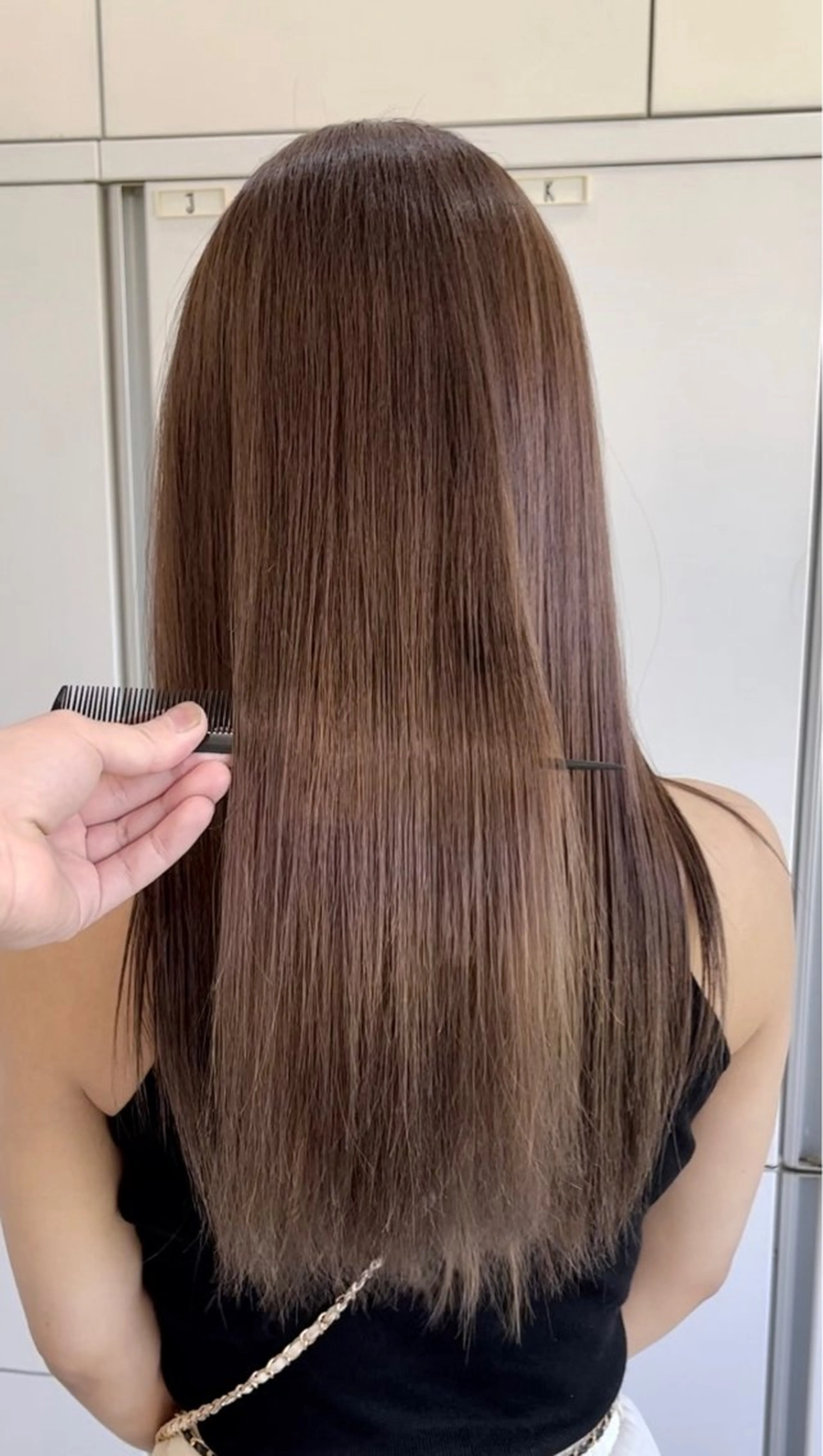 ロング ヘアカラー 縮毛矯正 トリートメント 縮毛矯正/髪質改善 斉藤春のヘアスタイル