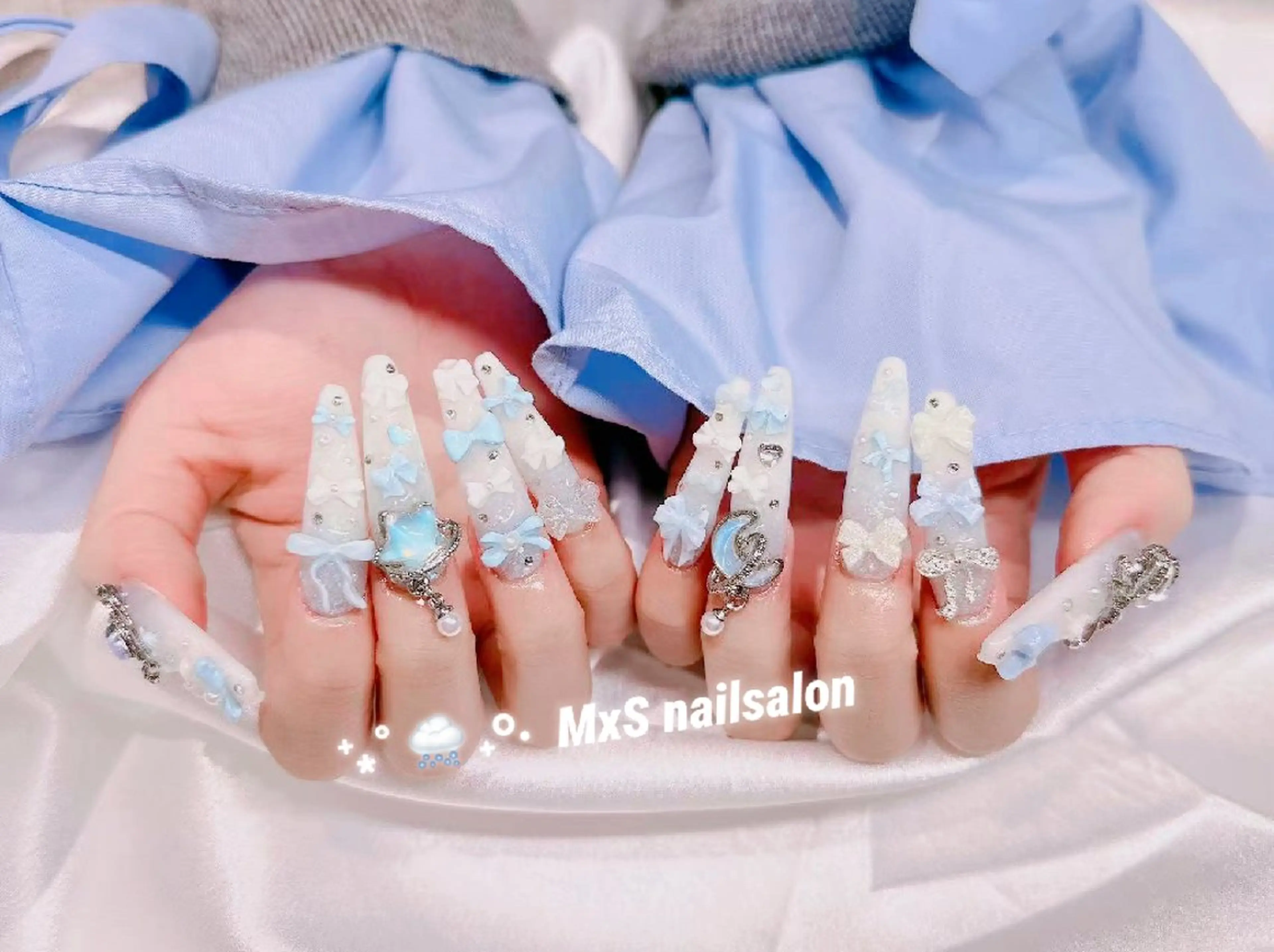 ネイル ロングネイル ネイルチップ ハンドネイル MxS Nail 【長さだし/フィルイン/マグネット/ワンホンネイル/韓国ネイル/パラジェル】所属・M×S Nail みなのネイルデザイン