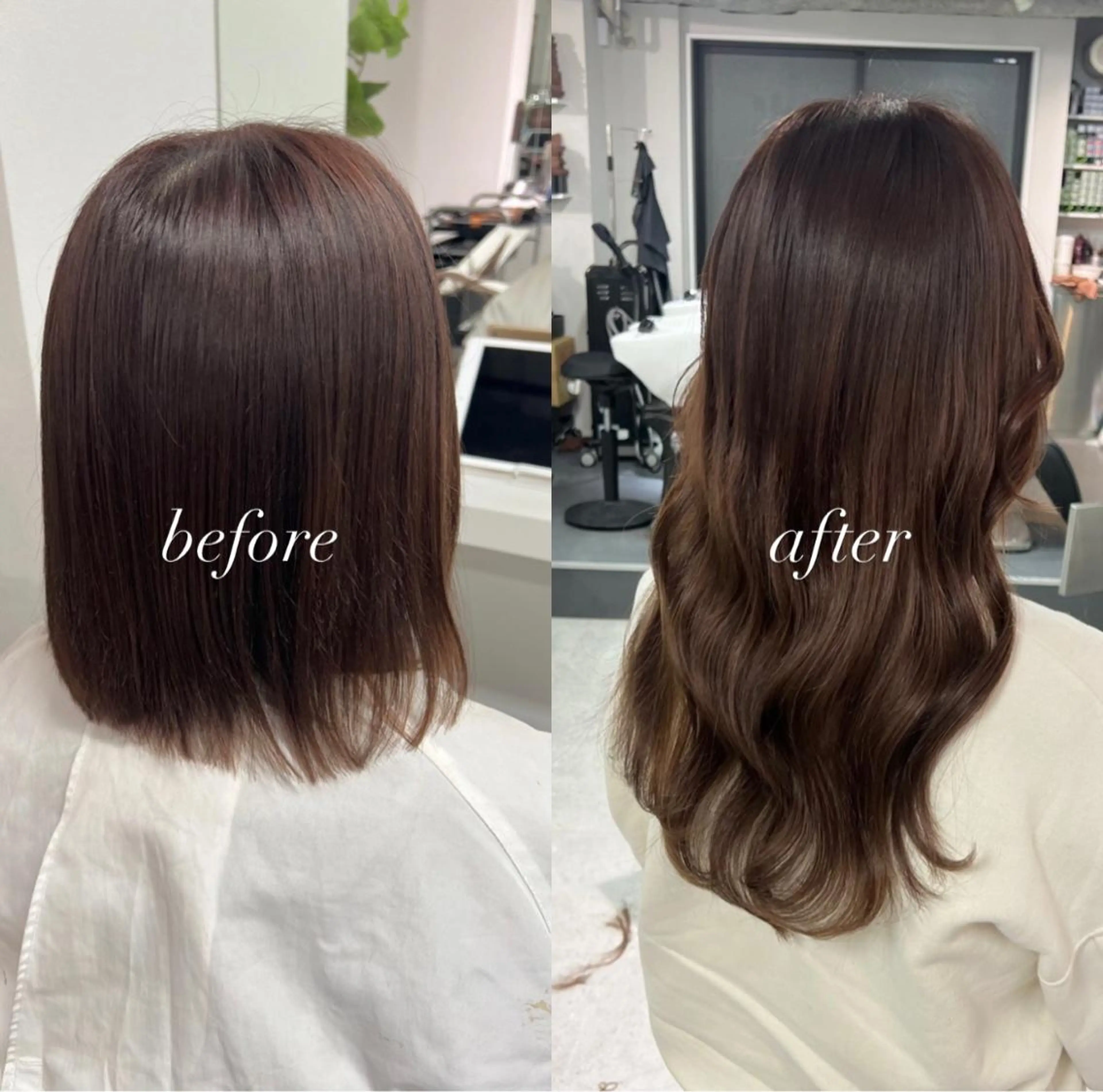 セミロング カラー ボブ エクステ sio.nail&eyebrow salon shimokitazawa2号店所属・nailist mana𖤐´-のネイルデザイン