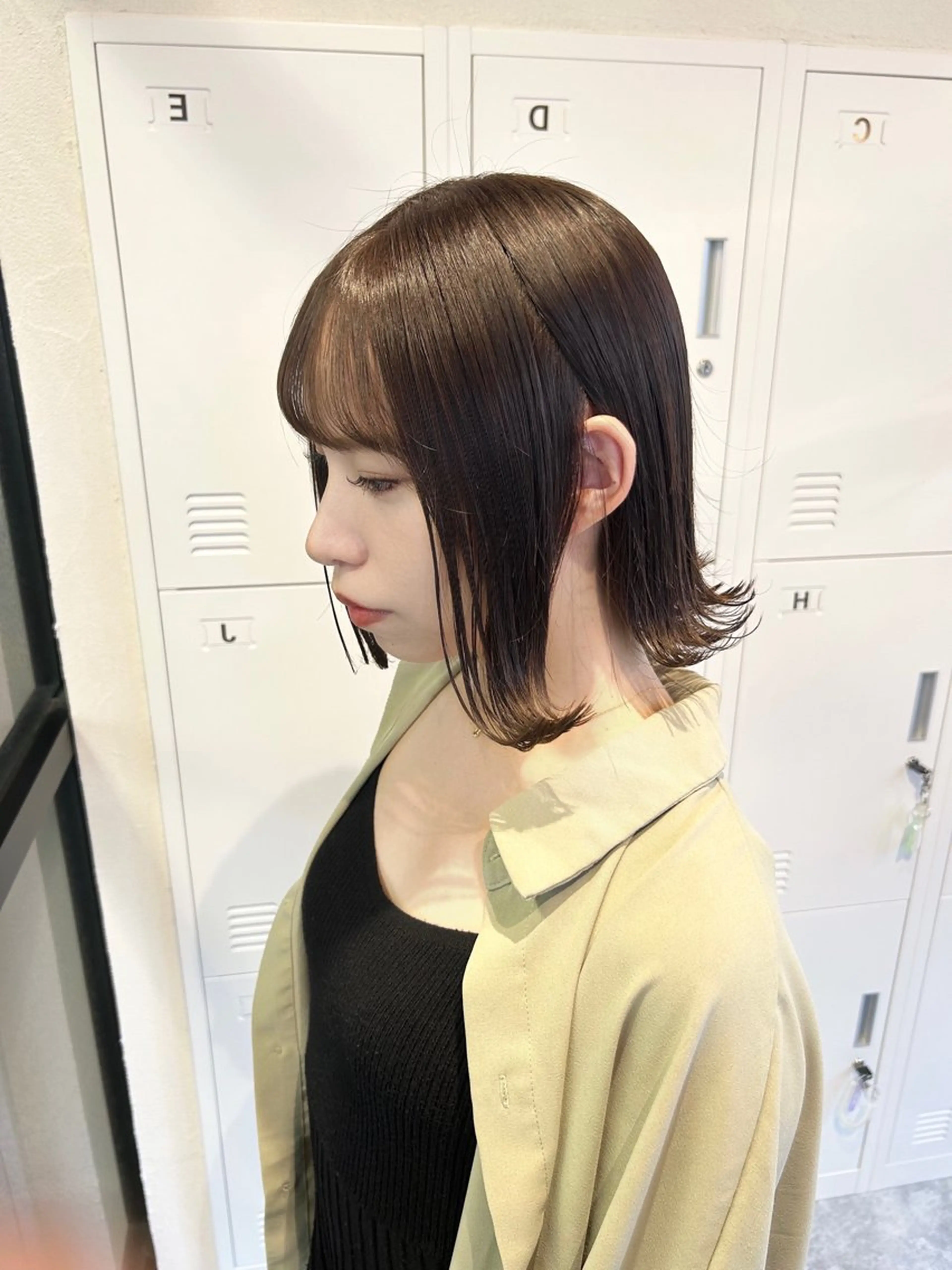 ミディアム カラー カット ヘアカラー トリートメント 🌿艶髪透明感 佐藤遥🌿のヘアスタイル