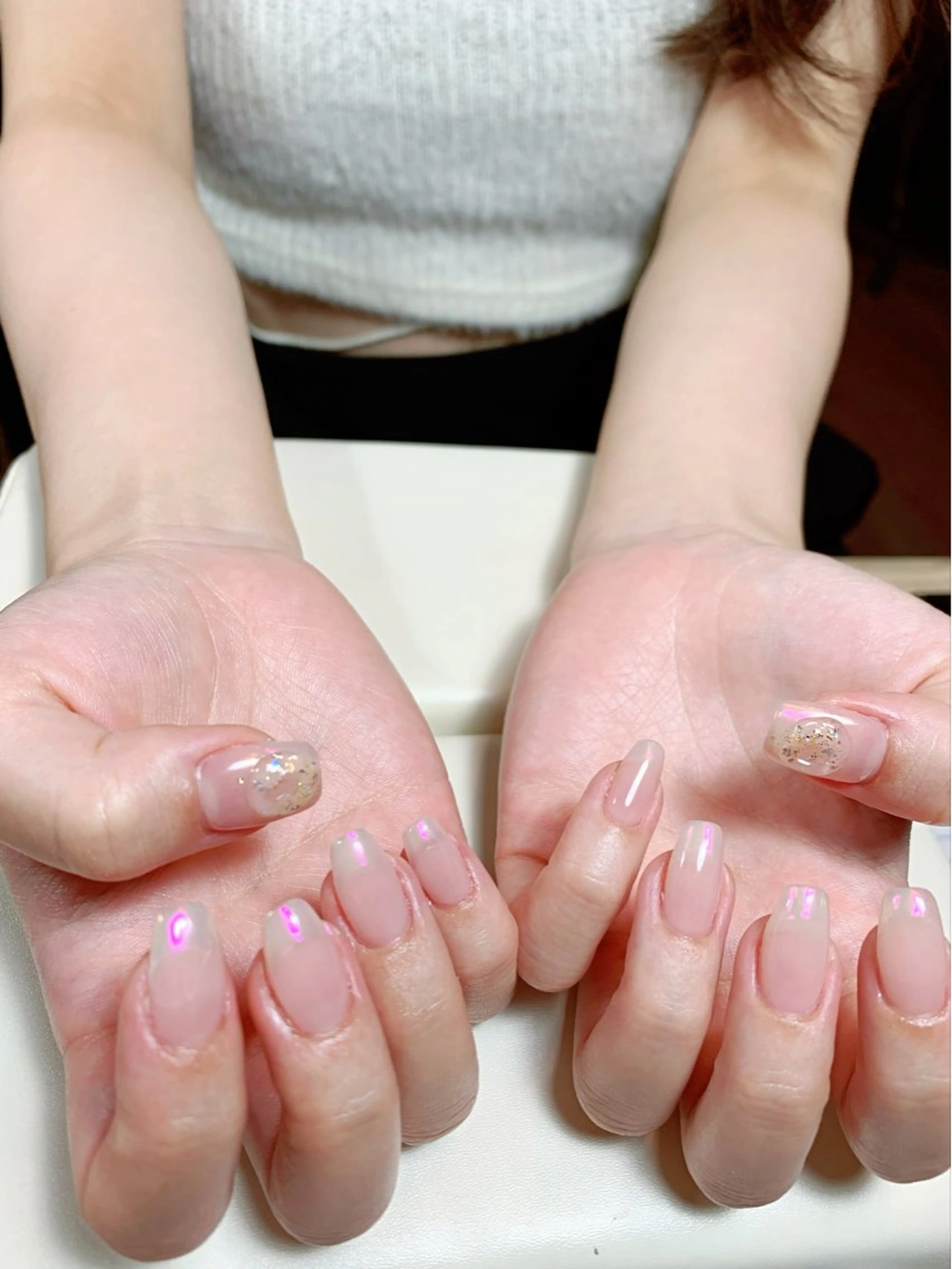 ネイル オーロラネイル フレンチネイル ミラーネイル ハンドネイル Nail Salon R.N アールドットエヌ所属・R.N アールドットエヌのネイルデザイン