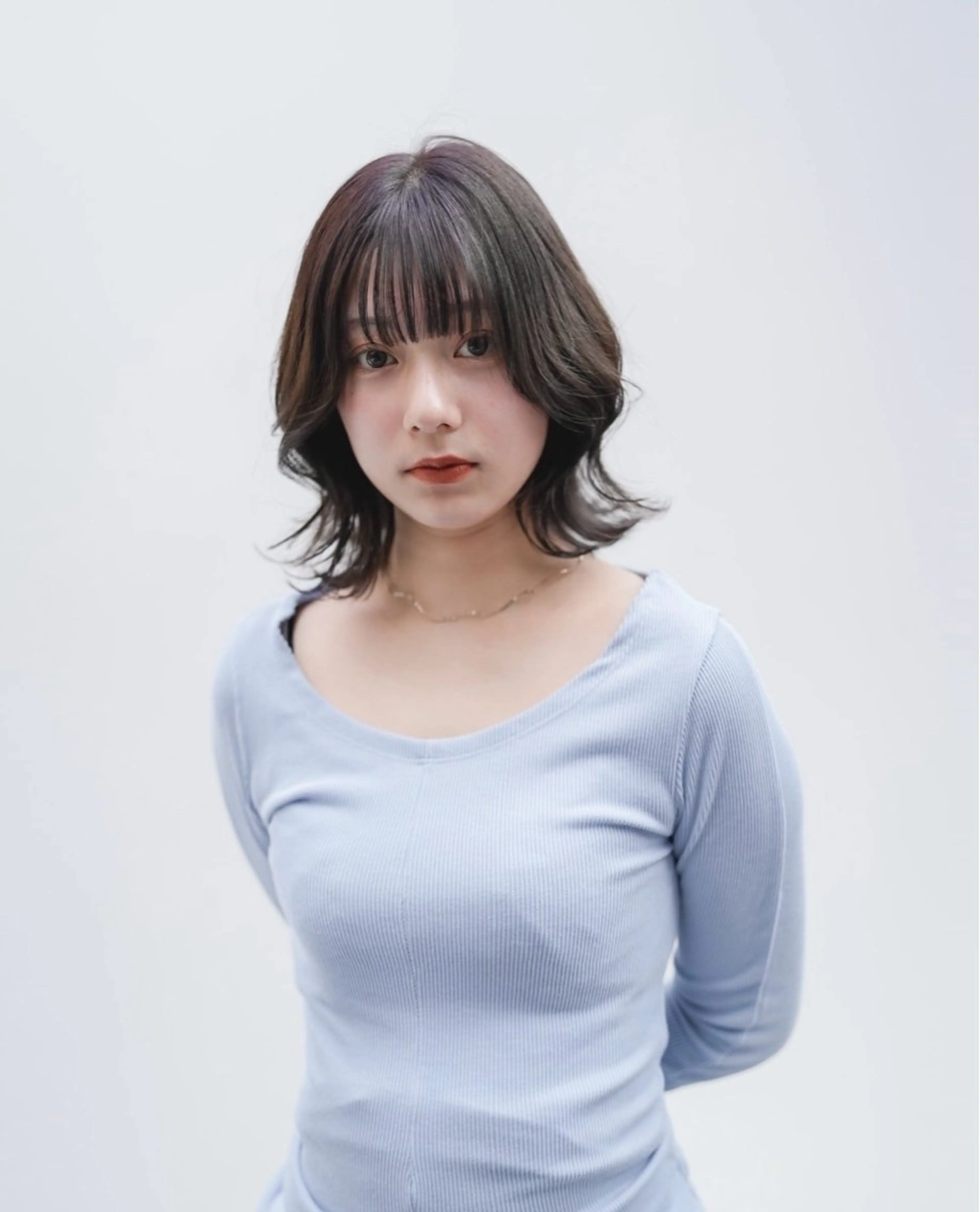 カラー ボブ カット ヘアカラー トリートメント レイヤーカット nude ヘア大和のヘアスタイル