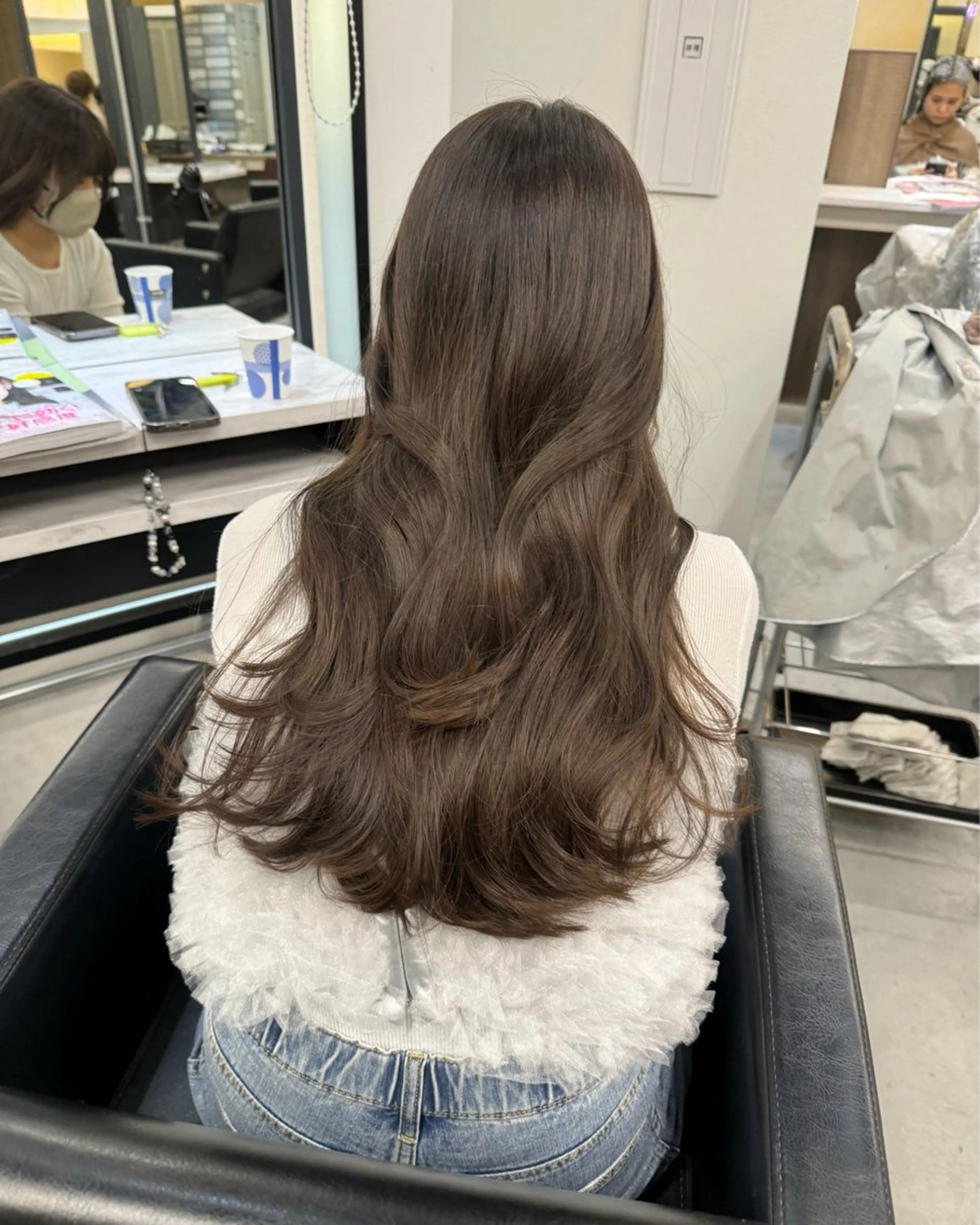ロング カラー 韓国ヘア🇰🇷 中島志菜のヘアスタイル