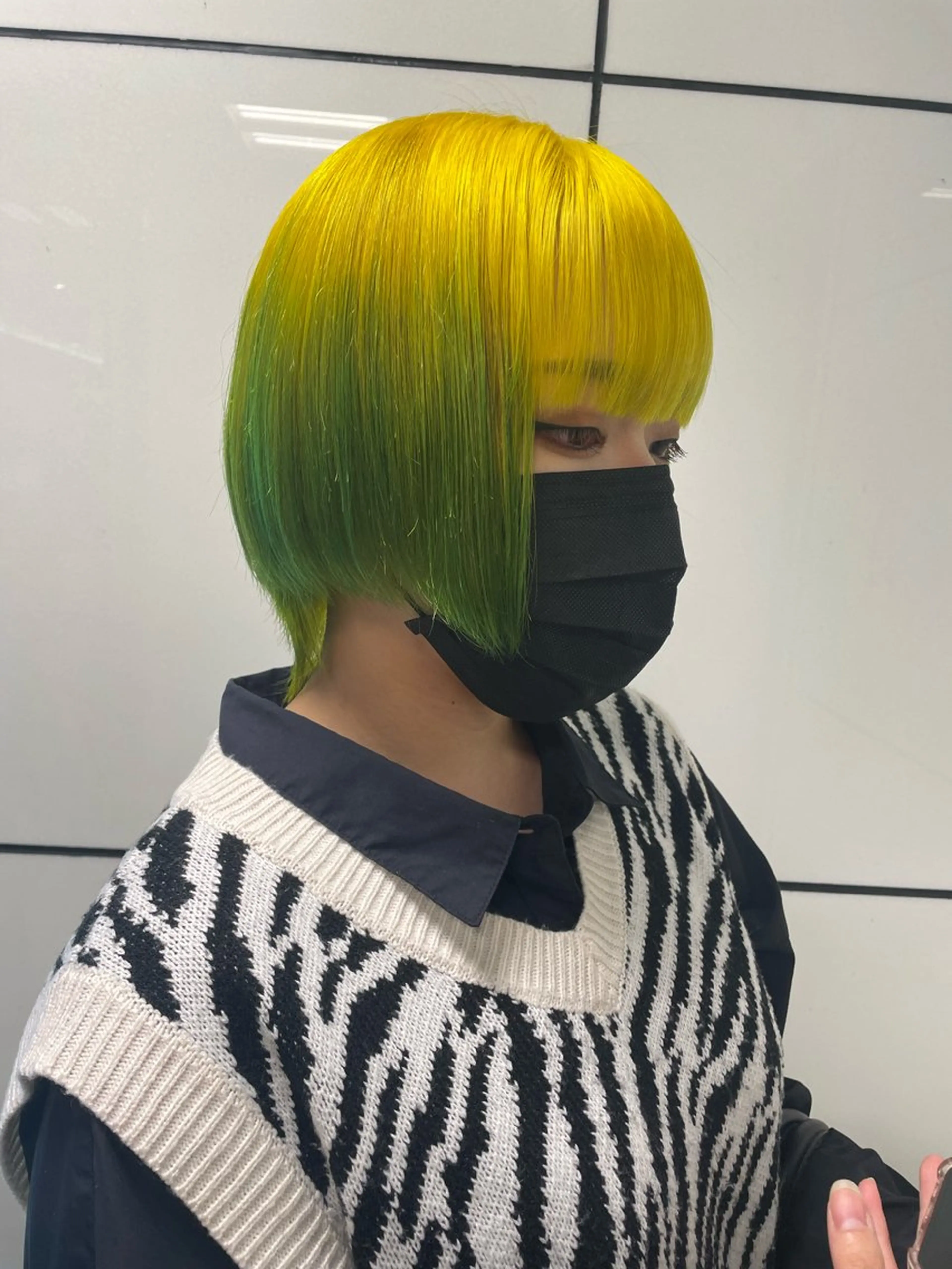 ミディアム カラー ミディアムパーマ ブリーチ ケアブリーチ デザインカラー ダブルカラー designcolo r/似合わせNOKAのヘアスタイル