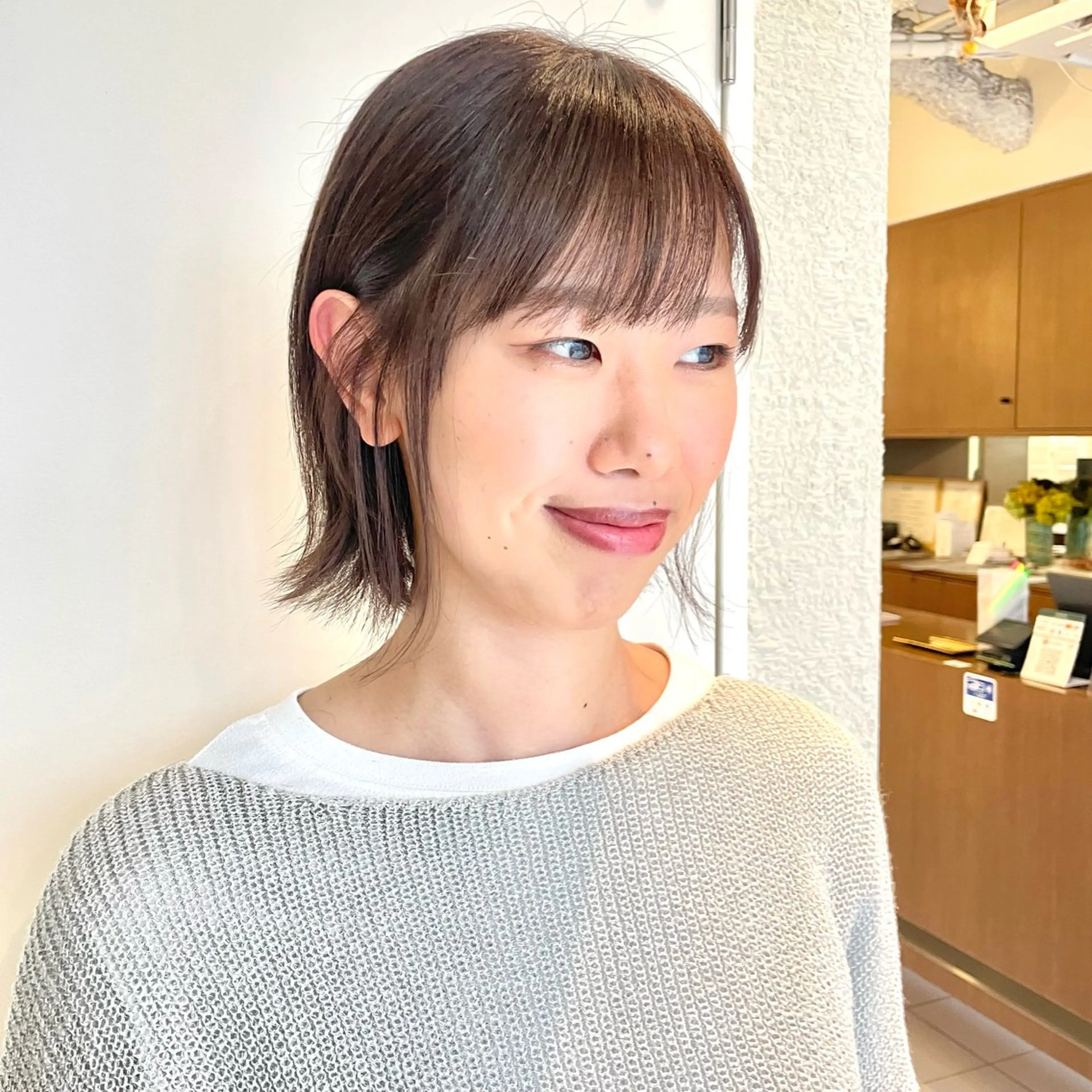 ショート 切りっぱなしボブ ボブ 透明感カラー/ 寺田千雅子のヘアスタイル