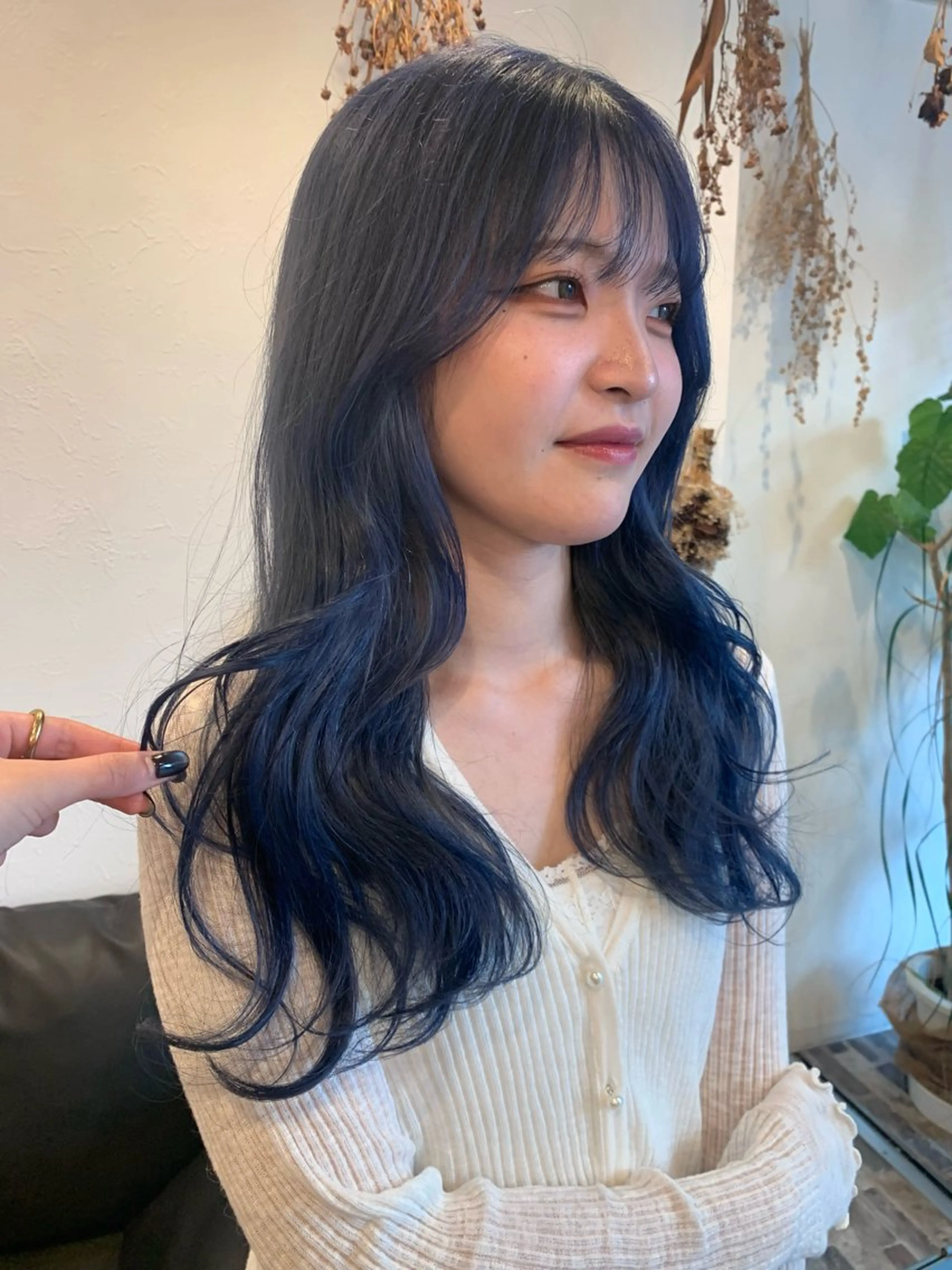 ロング カラー ブリーチ ブルーカラー ネイビーカラー ヘアカラー m ā l o.🌷 サカモトマイコのヘアスタイル