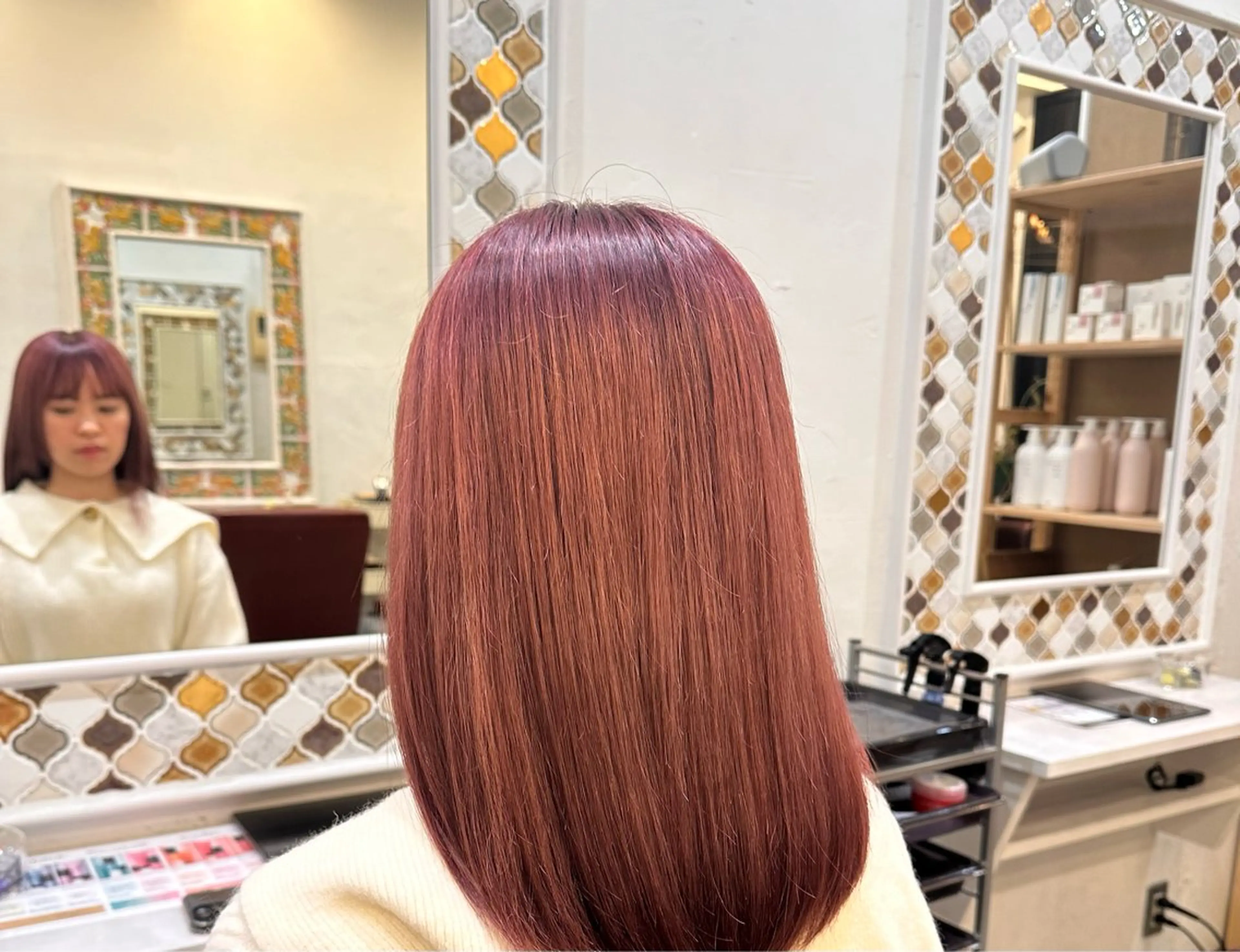 ミディアム カラー ヘアカラー トリートメント 村上 滉弥のヘアスタイル