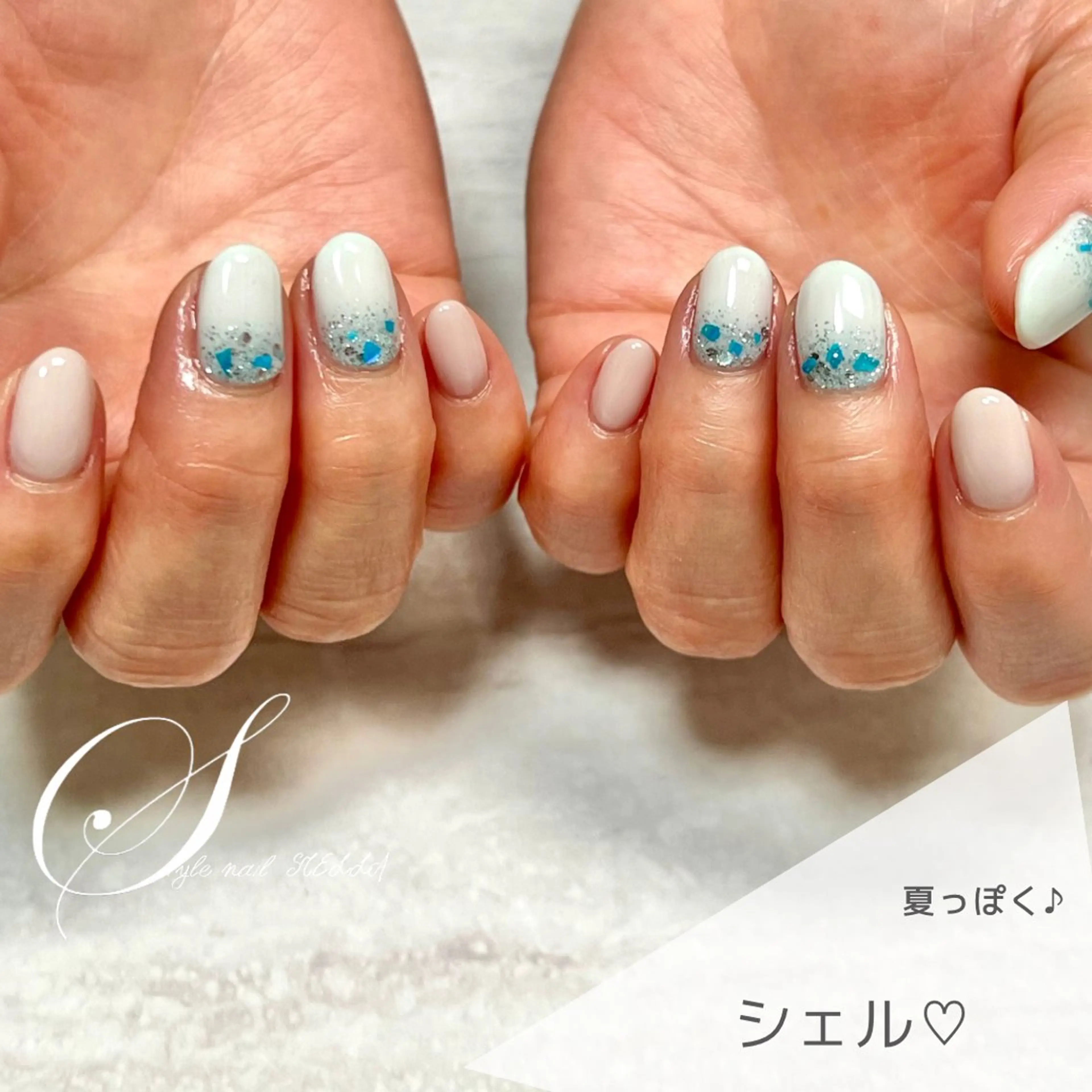 ネイル グラデーション ハンドネイル ステラ marikominoのネイルデザイン