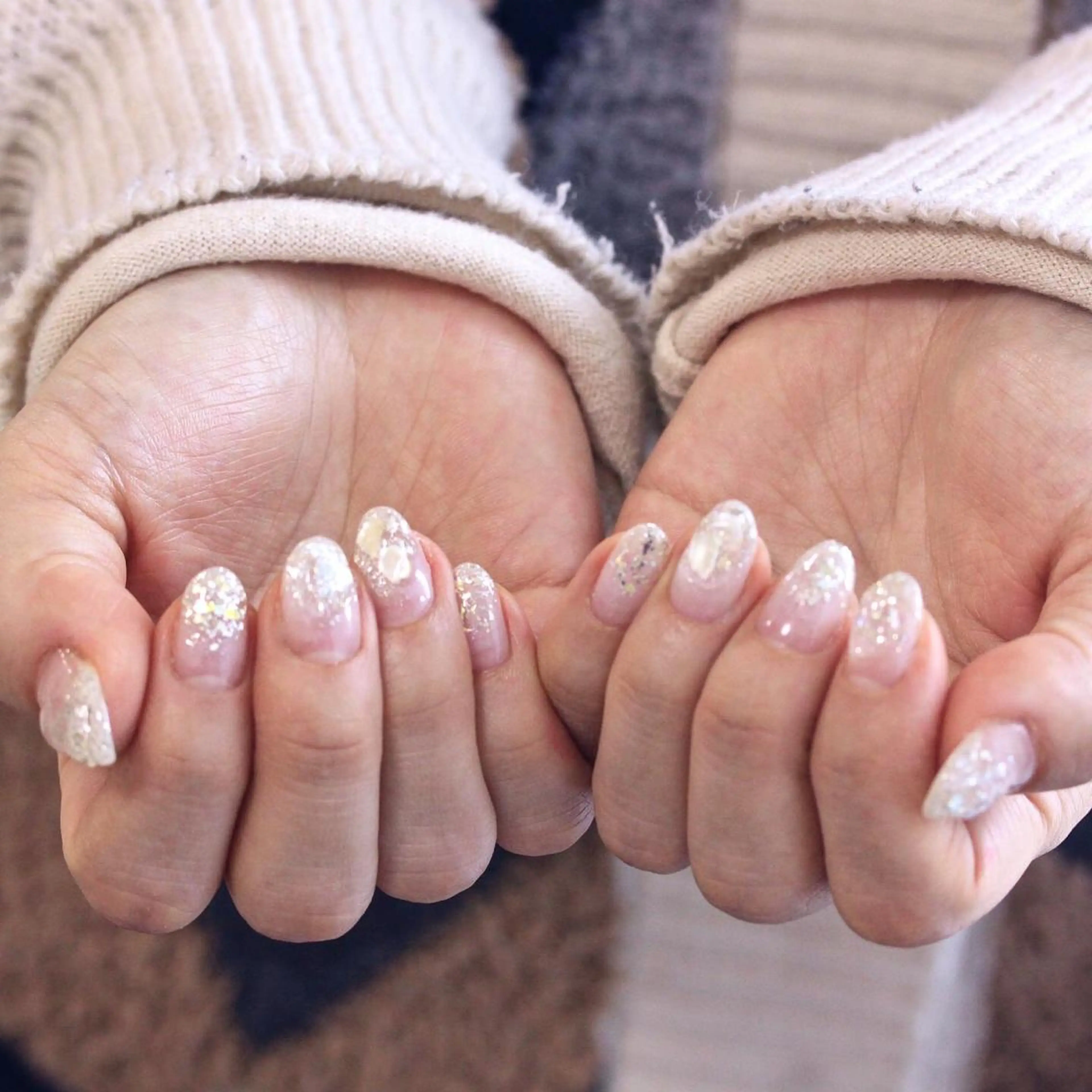 ネイル クリアネイル キラキラネイル ハンドネイル Elio所属・Elio 国泰寺のネイルデザイン