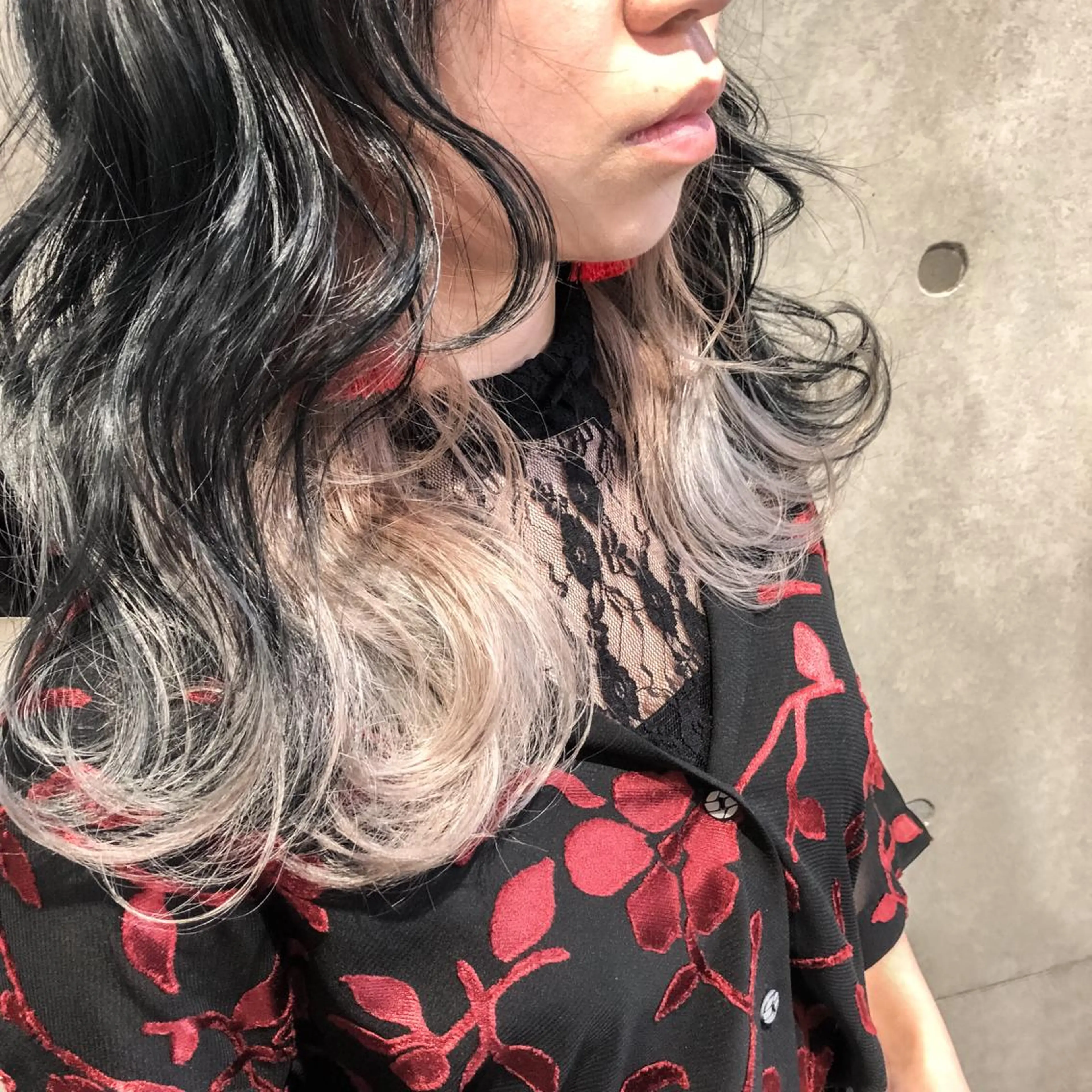 セミロング カラー ヘアカラー トリートメント ヘッドスパ レイヤーカット× 髪質改善たもりのヘアスタイル