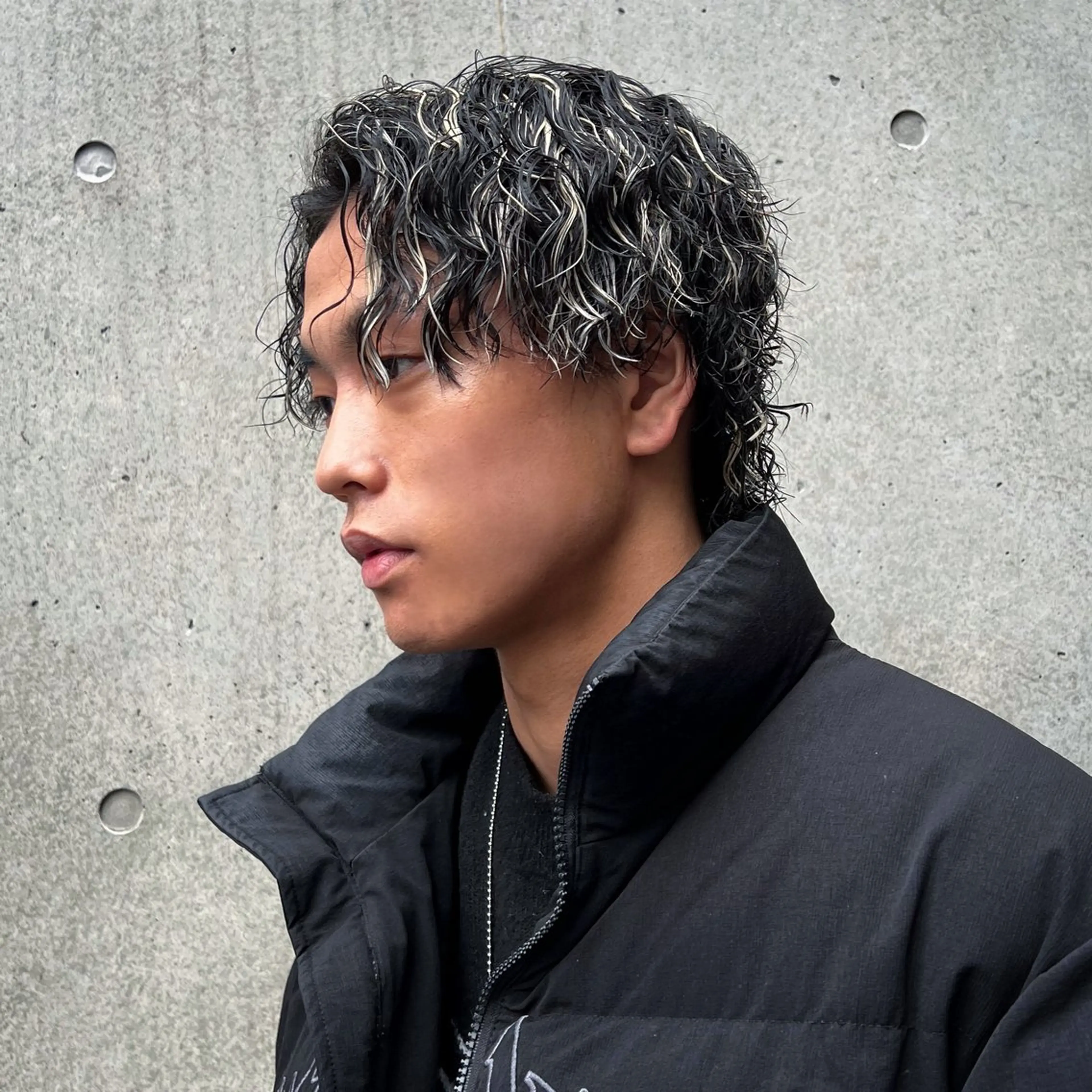 メンズ メンズハイライト メンズメッシュ メンズパーマ カット ヘアカラー トリートメント メンズ特化/パーマ/ ハイライト/竜成のヘアスタイル