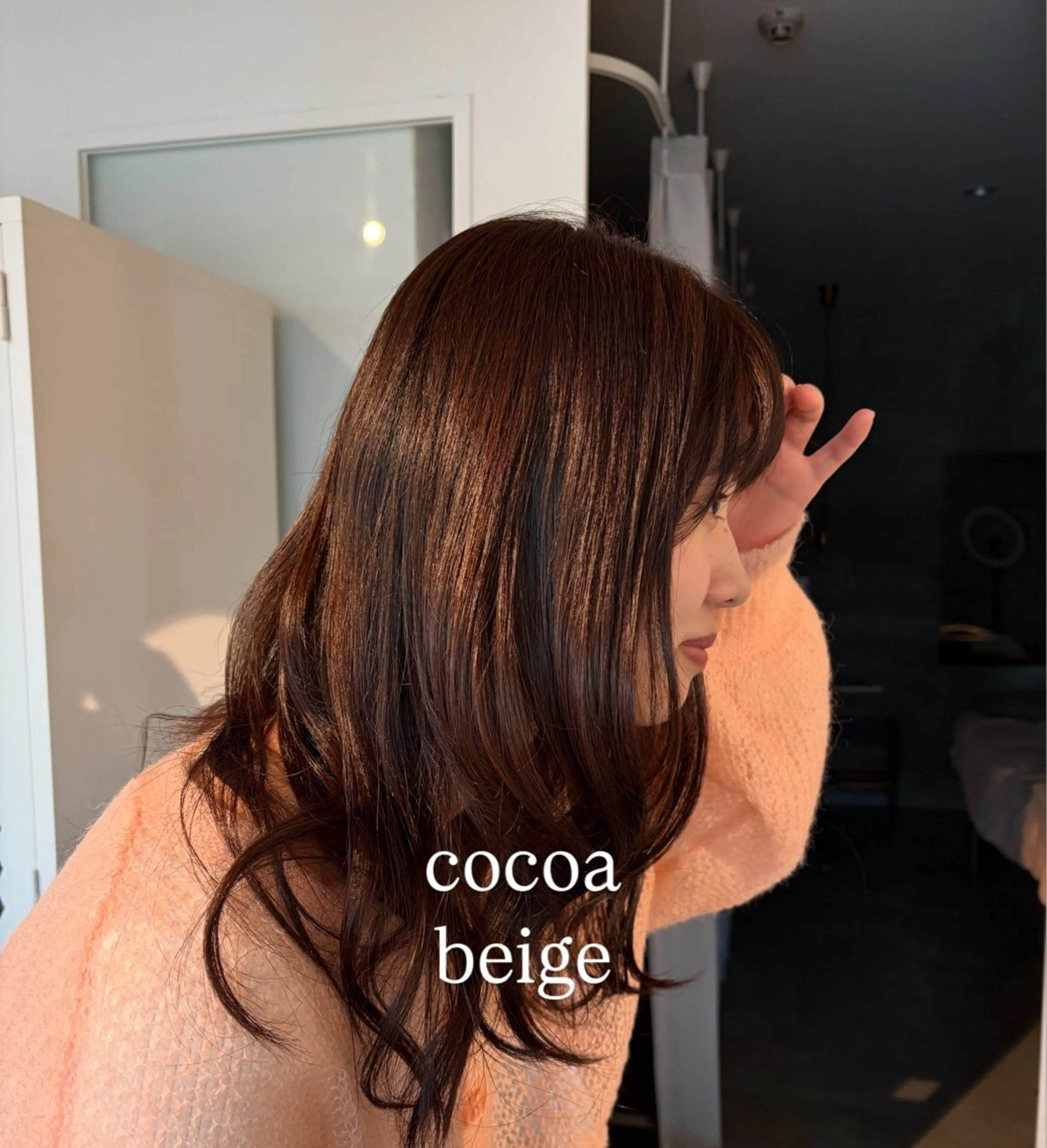 セミロング カット ヘアカラー 透明感カラー 暖色shihoのヘアスタイル