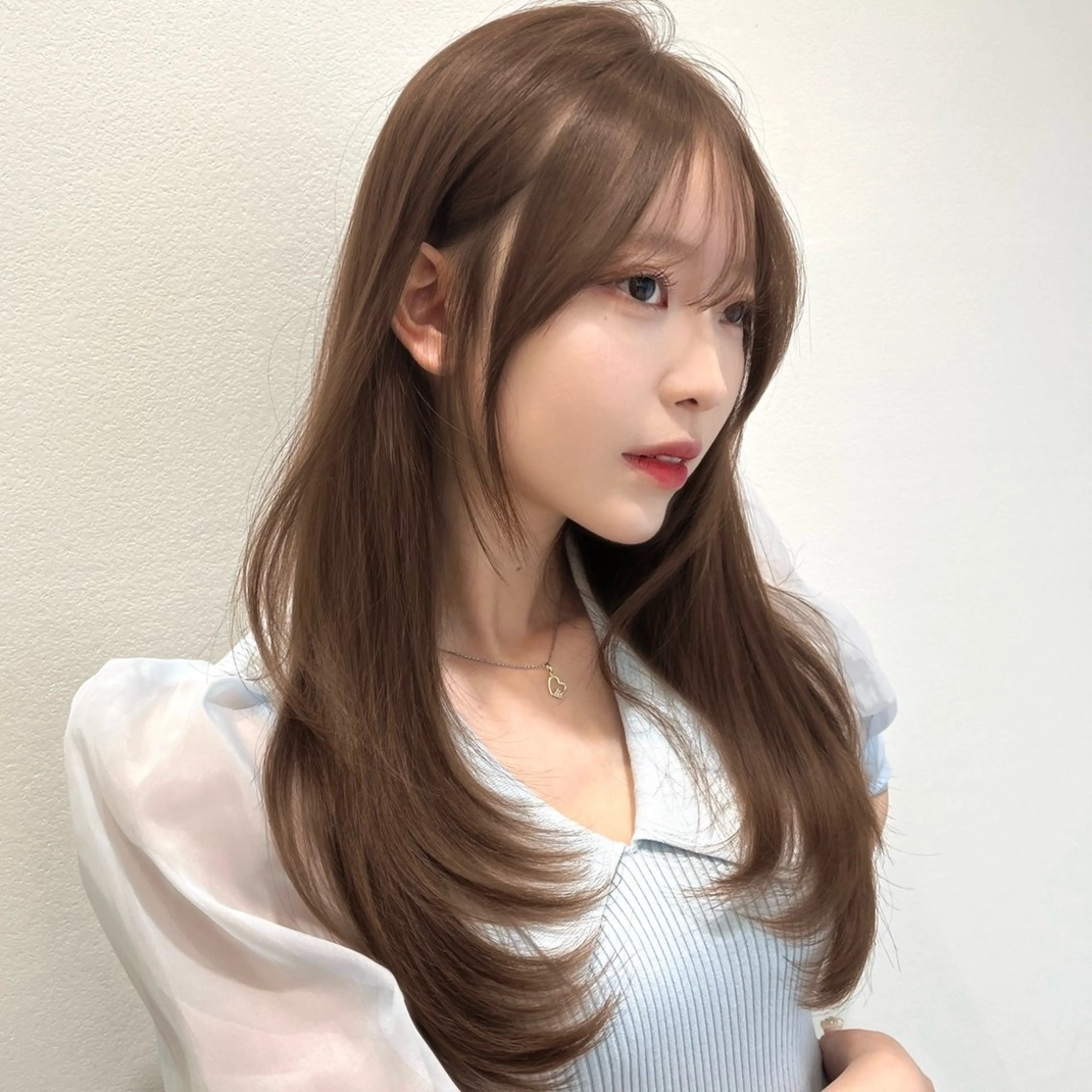 ロング カット ヘアカラー ヘアセット 🤎大人かわいい🤎 韓国レイヤー🤎力丸のヘアスタイル