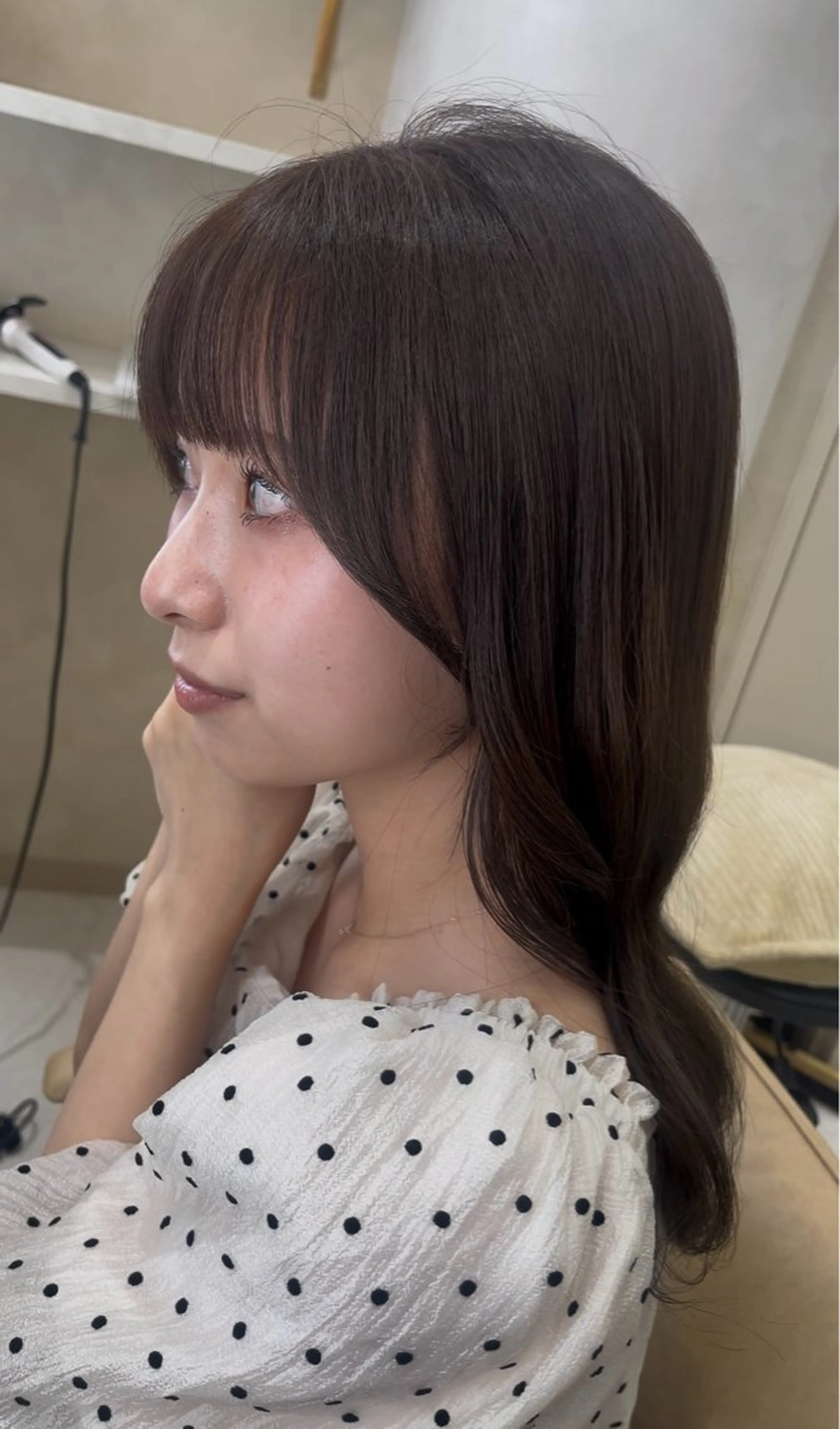 セミロング 似合わせカット カット ヘアカラー nao𓂃☁️🩵 髪質改善/艶髪のヘアスタイル