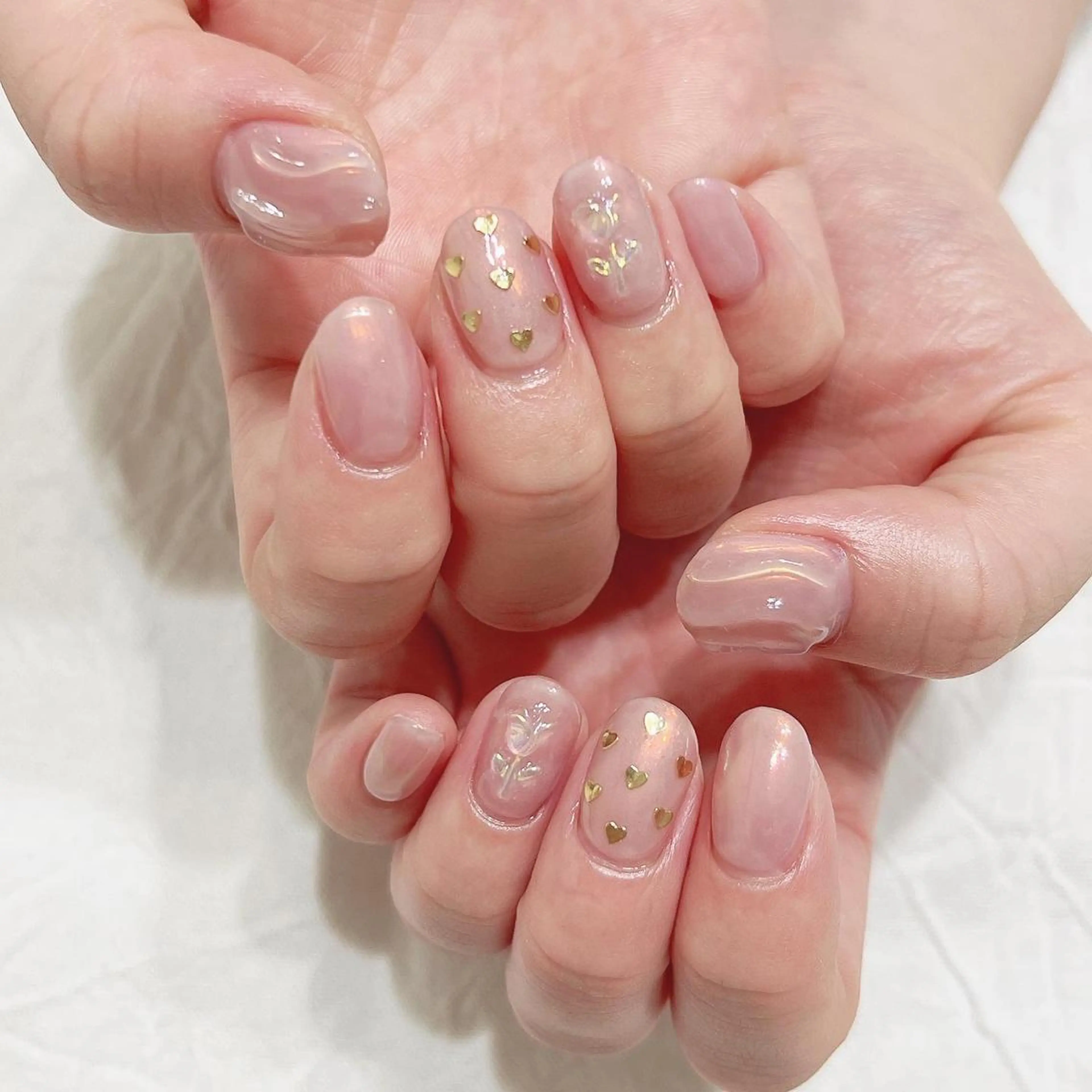 ネイル オーロラネイル ハンドネイル peaberry nailのネイルデザイン