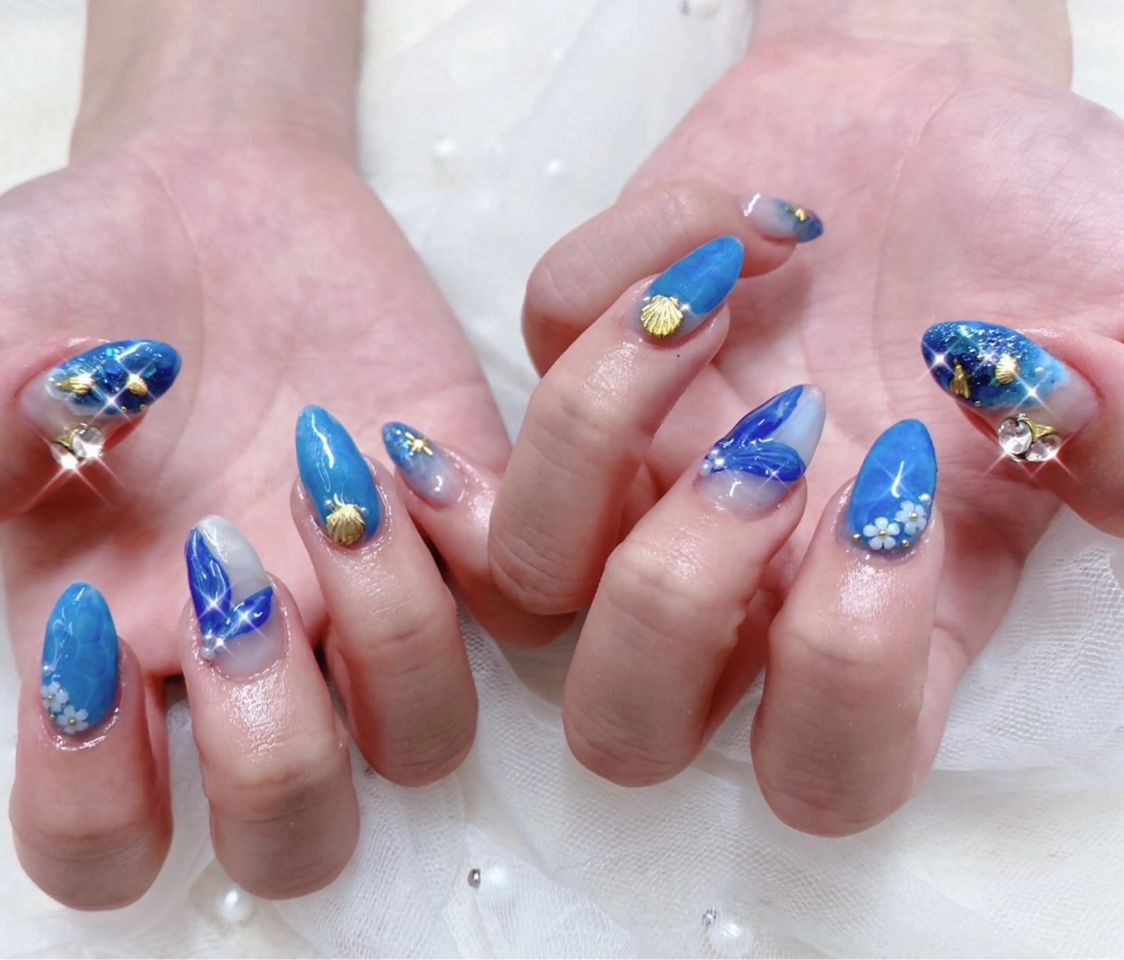 ネイル フットネイル フレンチネイル ジェルネイル ガラスフレンチ 韓国ネイル ハンドネイル ハンドケア 大門浜松町 ネイルのネイルデザイン