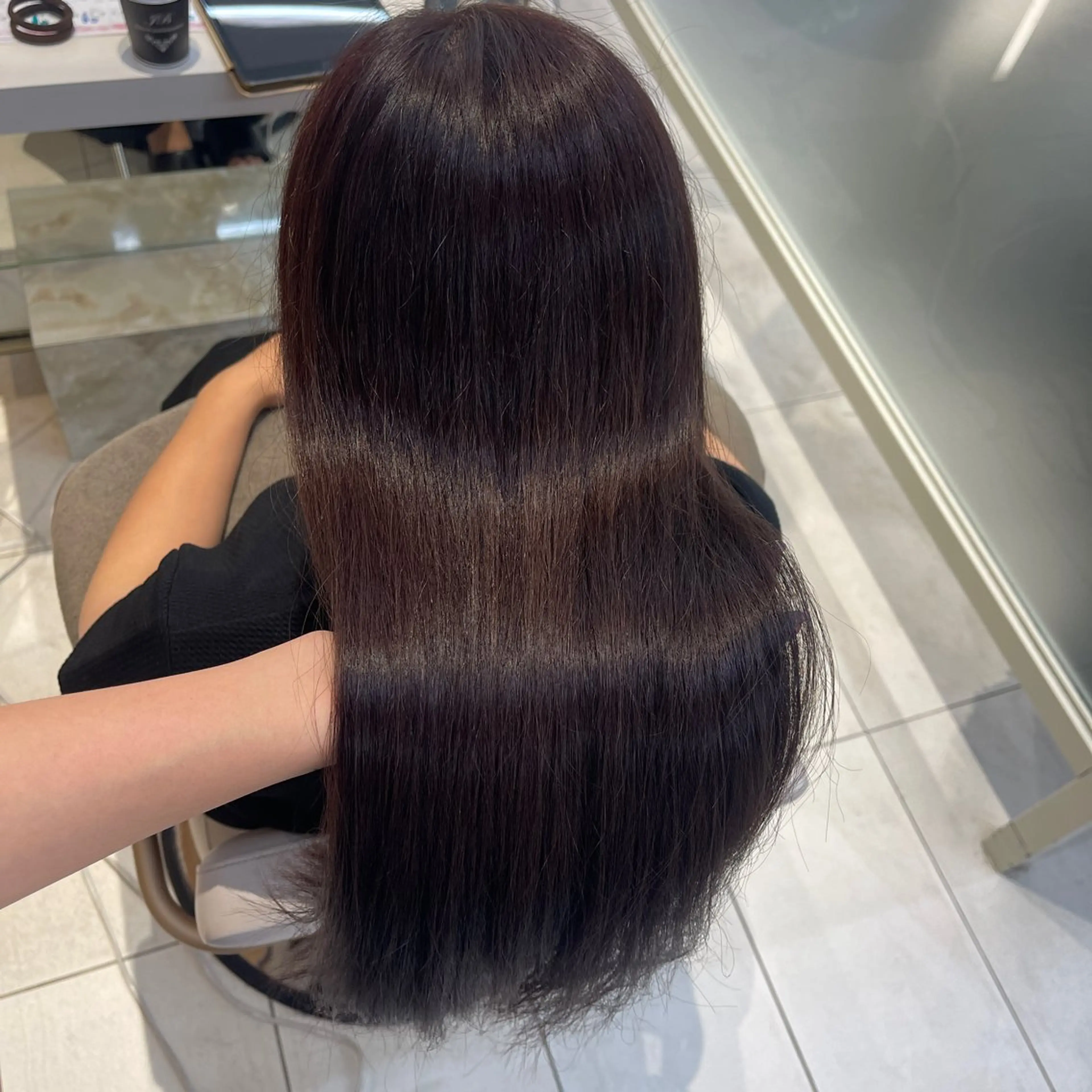 セミロング カラー Hina🩵ツヤ髪 透明感カラー🩵のヘアスタイル