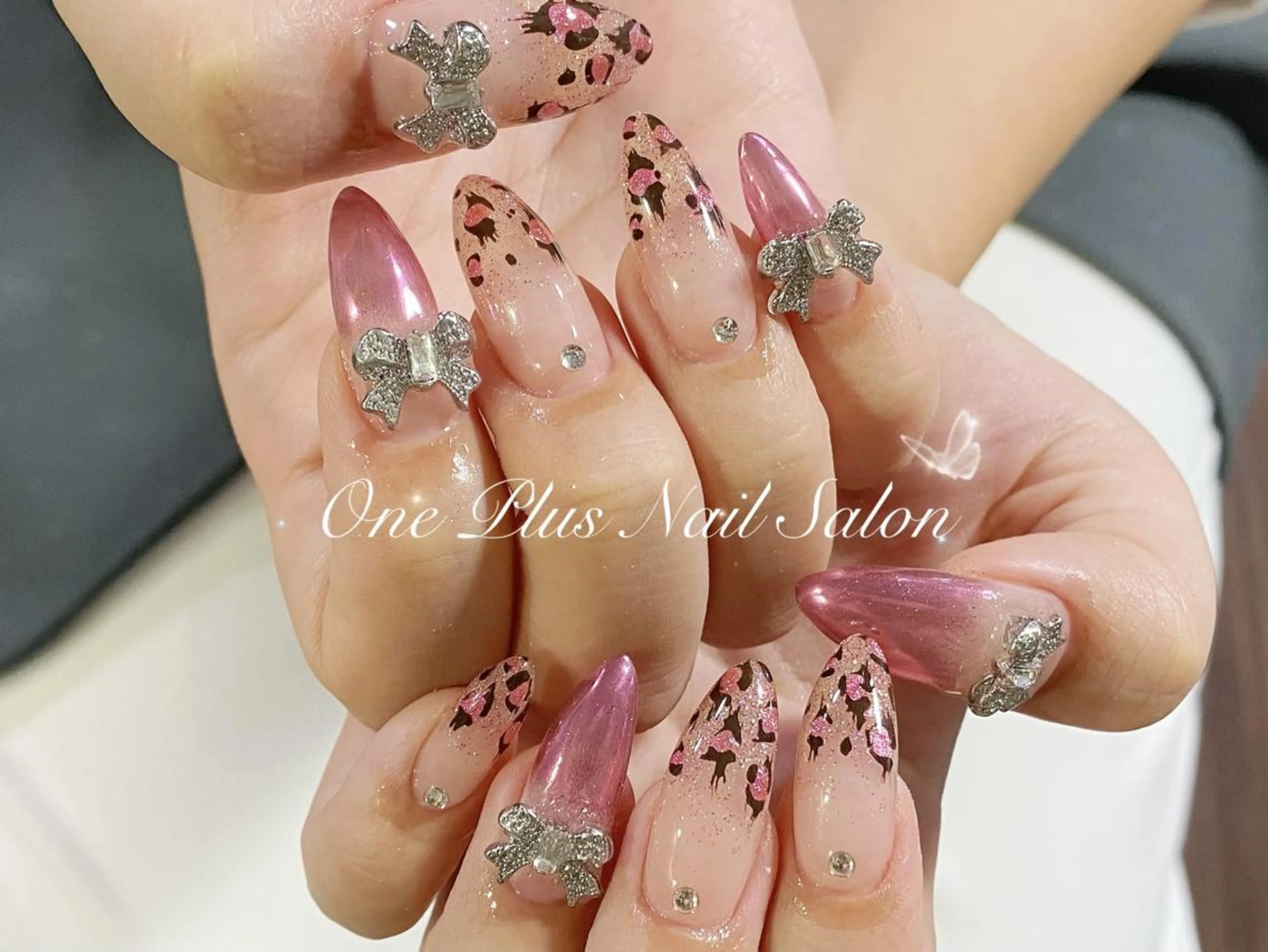 ネイル フレンチネイル グラデーション マグネットネイル ワンカラーネイル 春ネイル One Plus Nail Salonのネイルデザイン