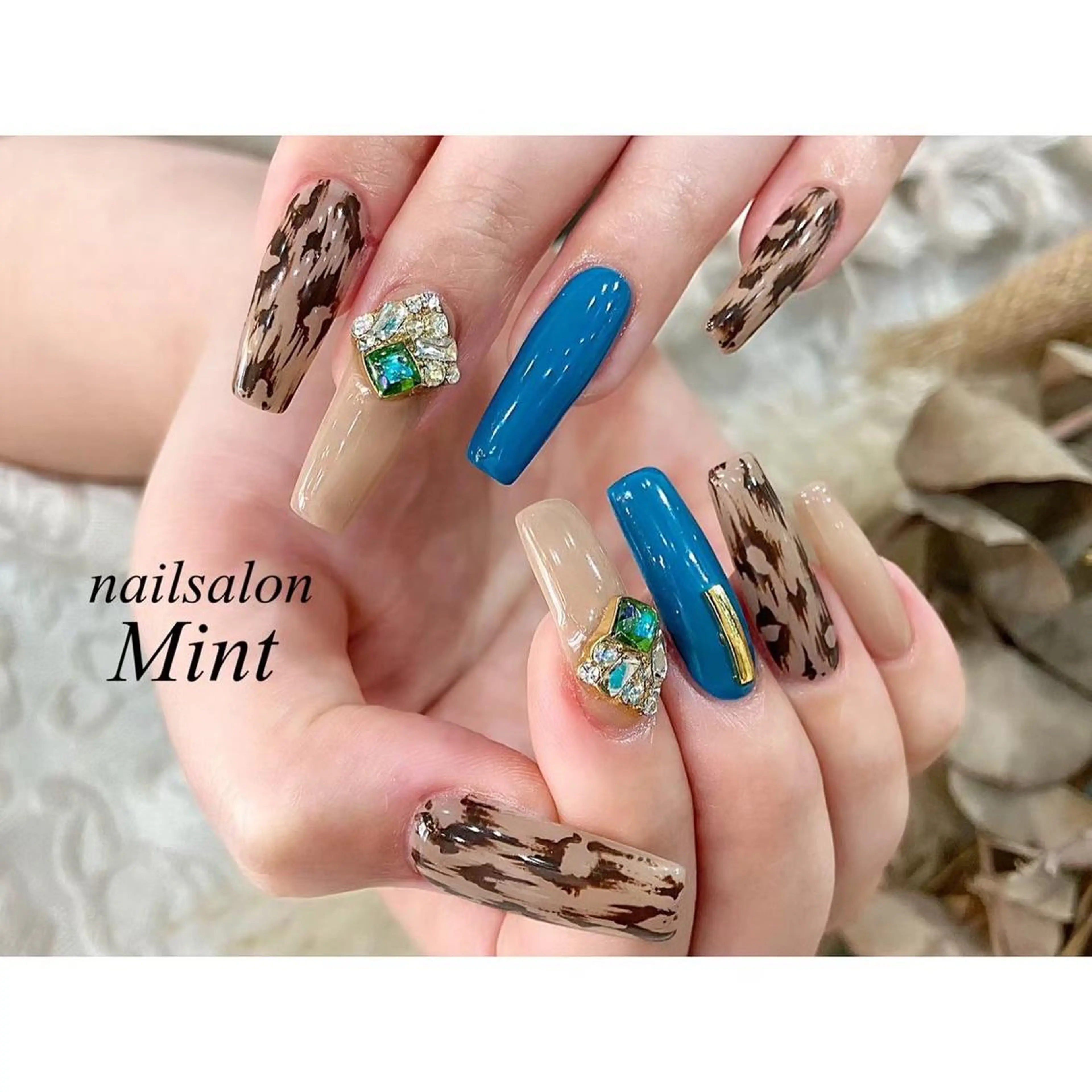 ネイル アニマル柄 ハンドネイル ハンドケア nailsalon mintのネイルデザイン