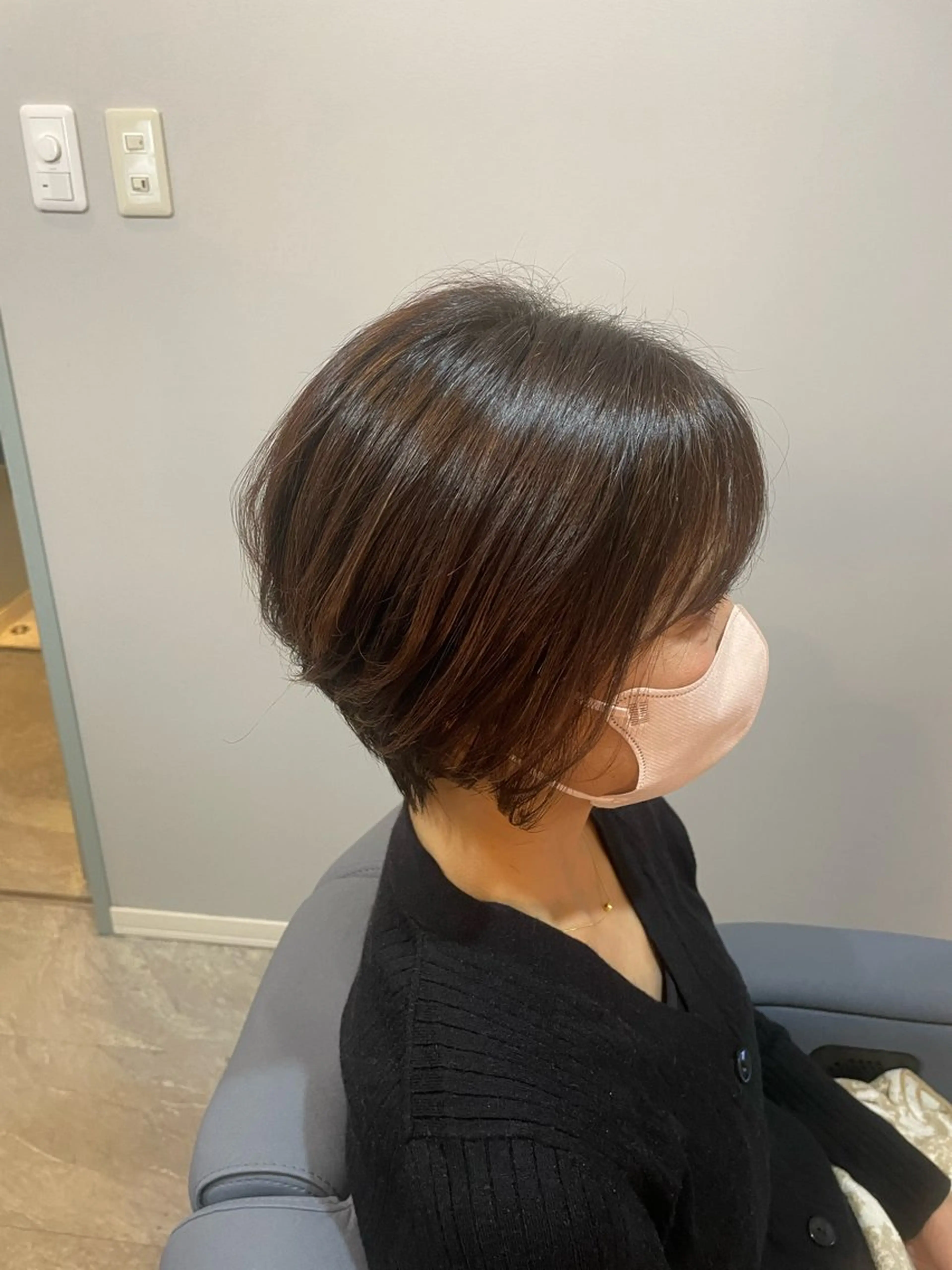 ショート ショートボブ 丸みショート ボブ ショートヘア カット hair  make echo所属・hair make echo滿木あい花のヘアスタイル