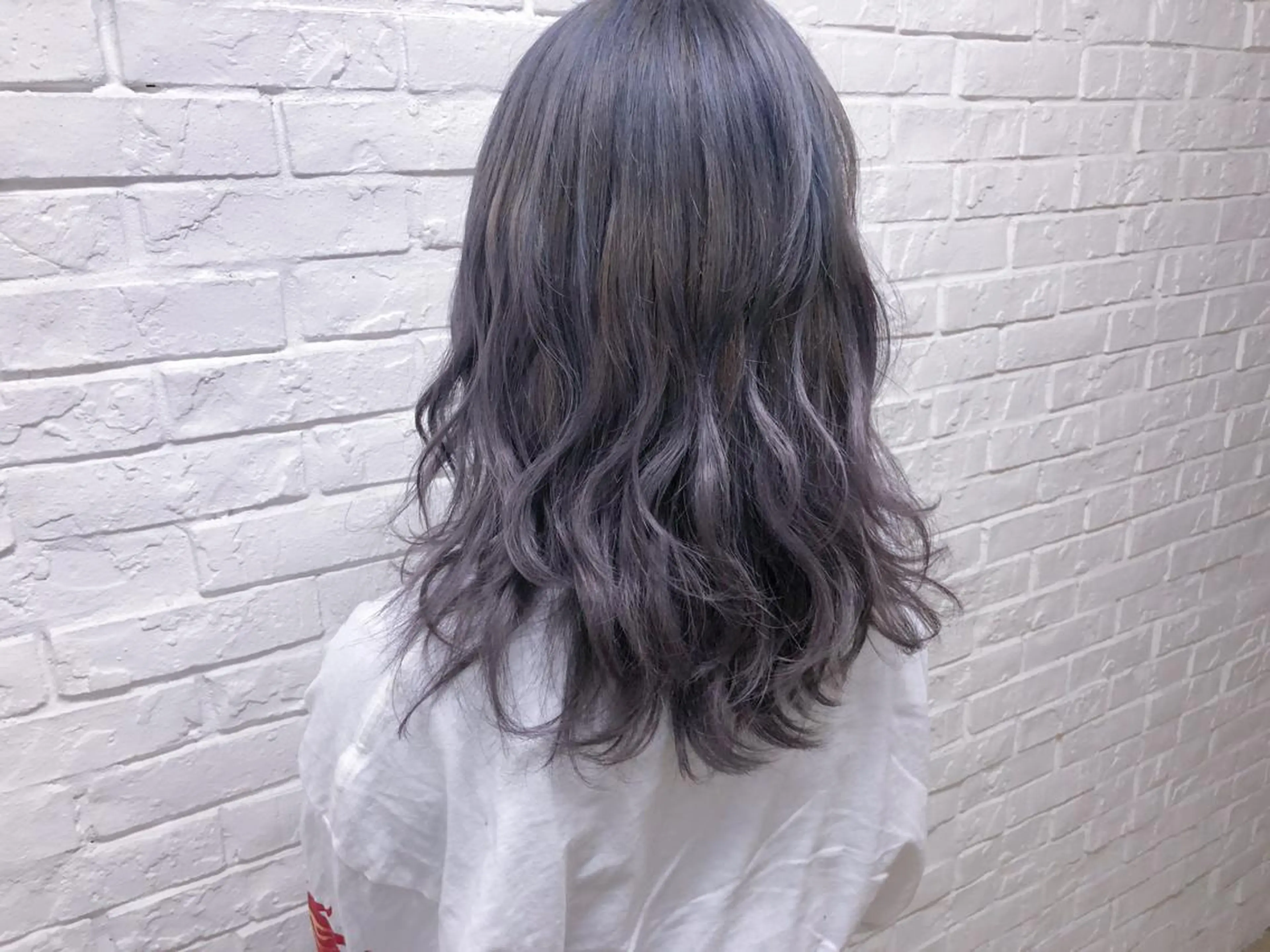 セミロング カラー アッシュ アッシュグレー Hairsalon F＋Moana by　HEADLIGHT所属・salonF 🔸hamaのマツエク・マツパデザイン