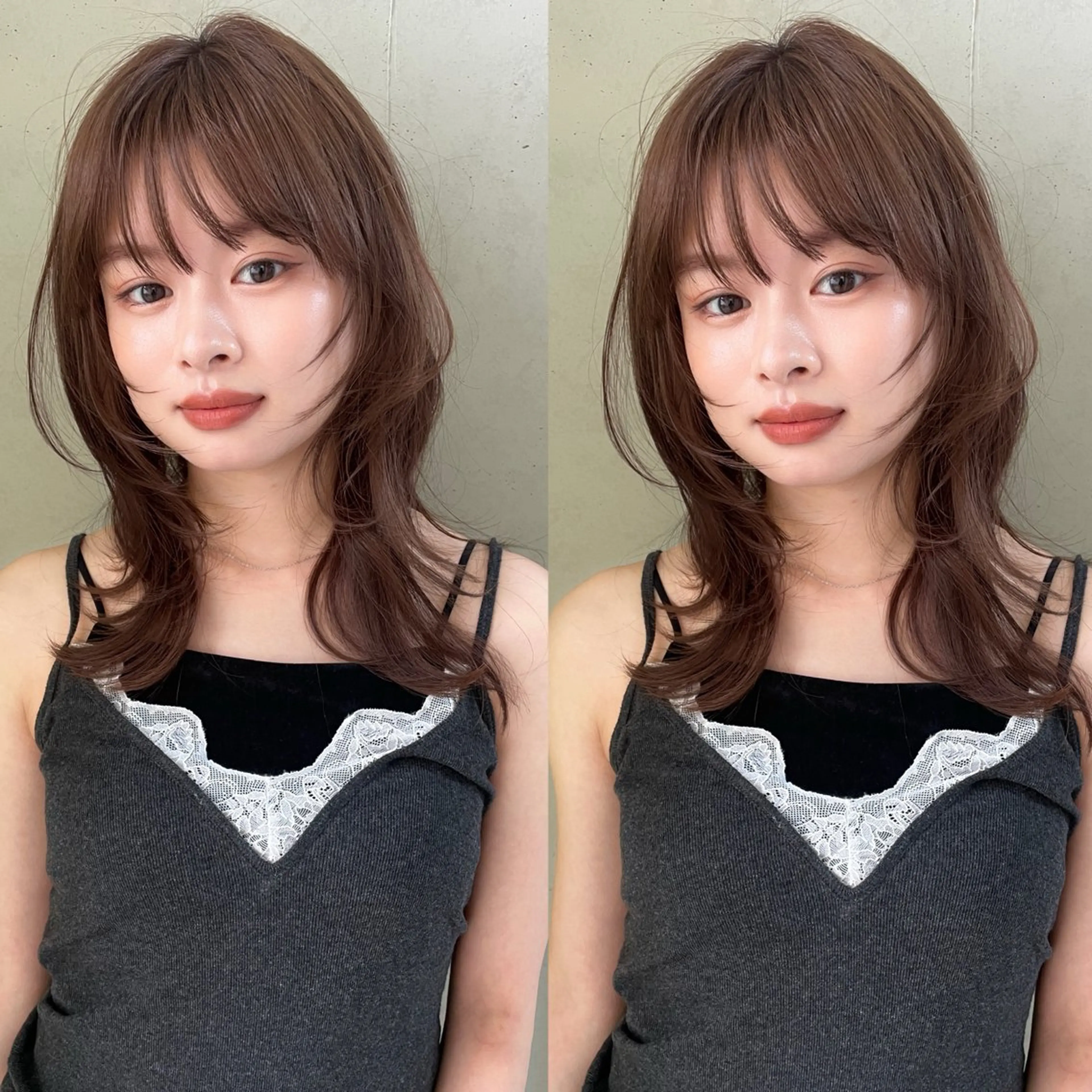 ロング カラー ハッシュカット 韓国風ヘア レイヤーカット 表参道/レイヤー/暖 色/Ｗカラー/小春のヘアスタイル