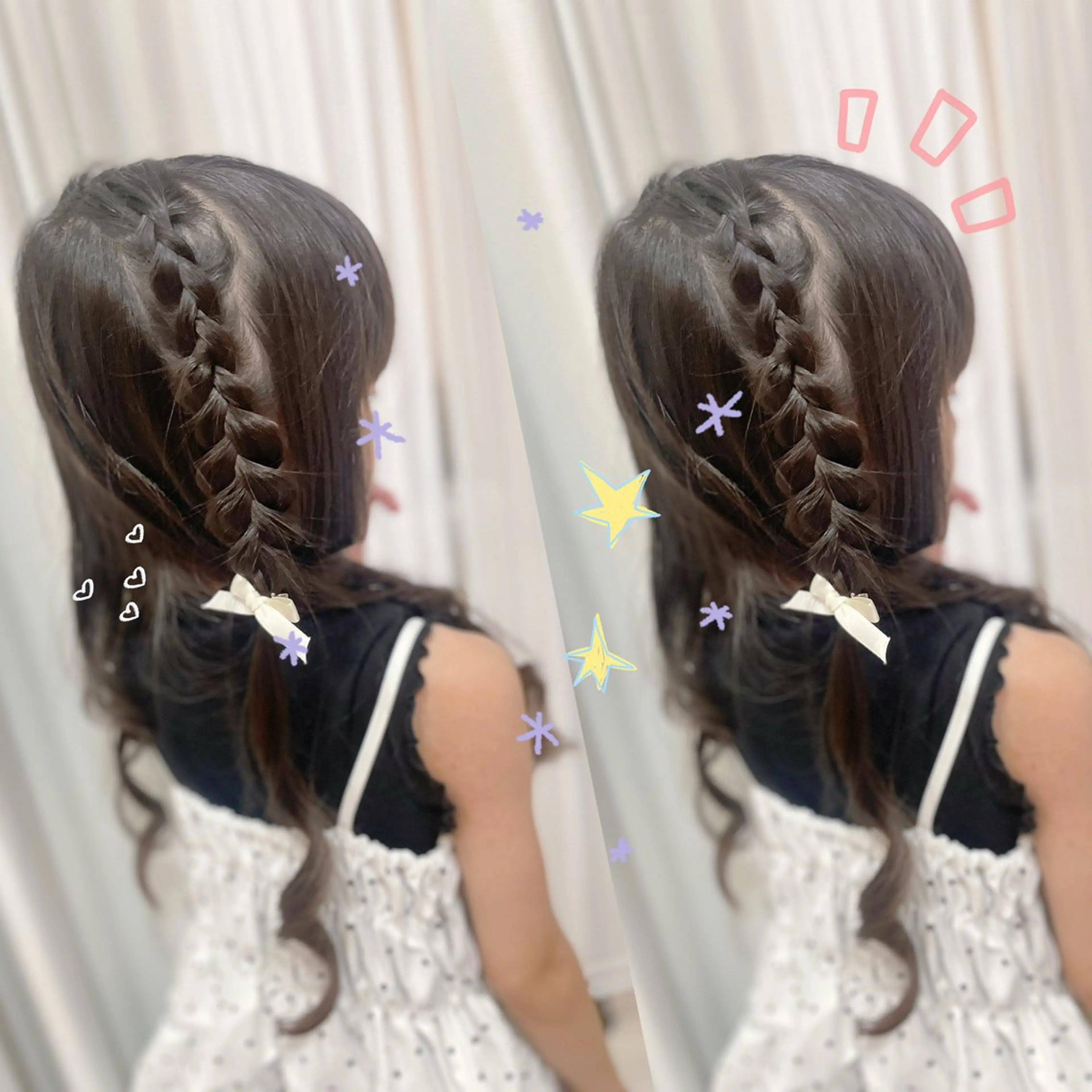 シンプルヘアセットの写真