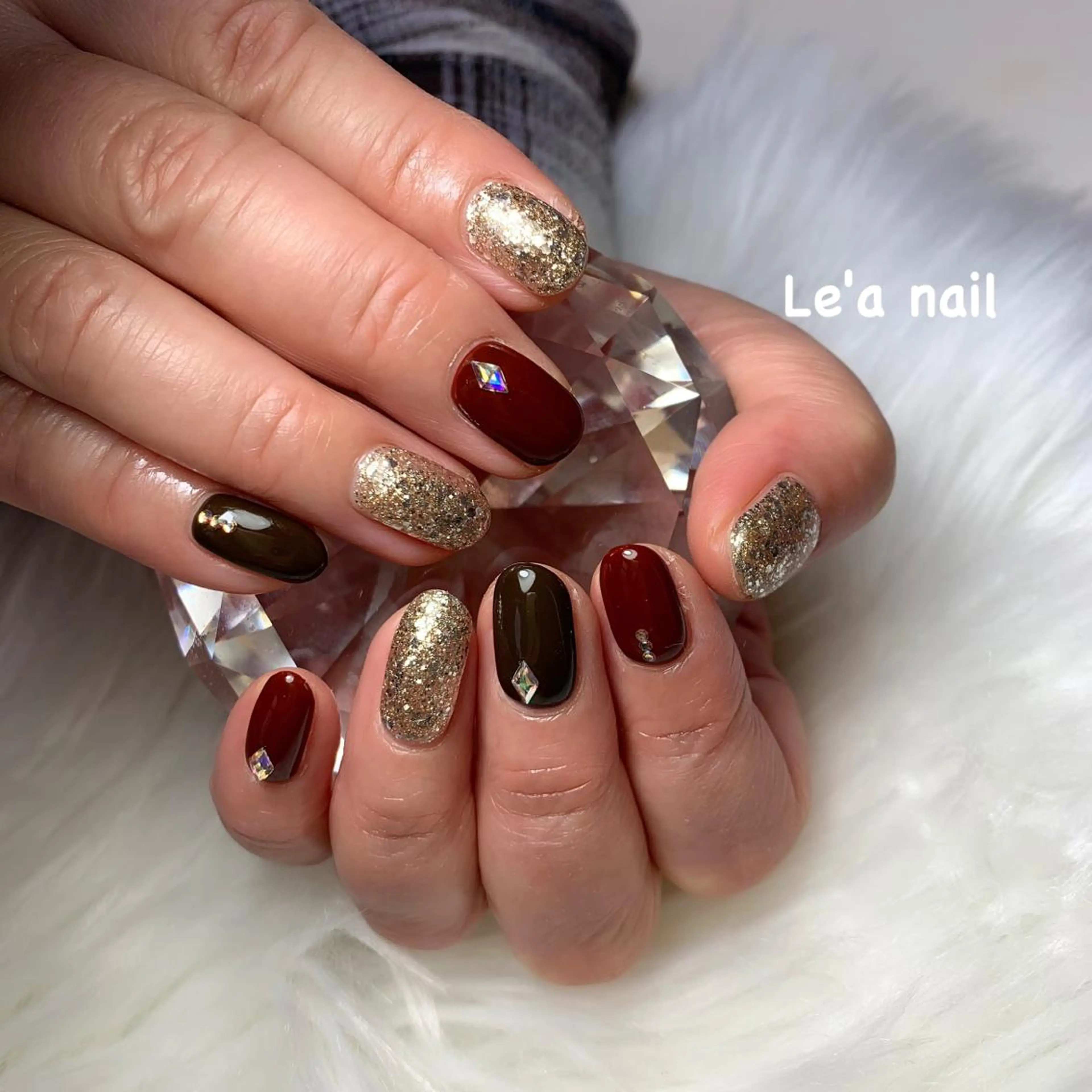 ネイル ワンカラーネイル ストーンネイル 'mm所属・'mm  (ミリ) ＭＡＮＡＭＩのネイルデザイン