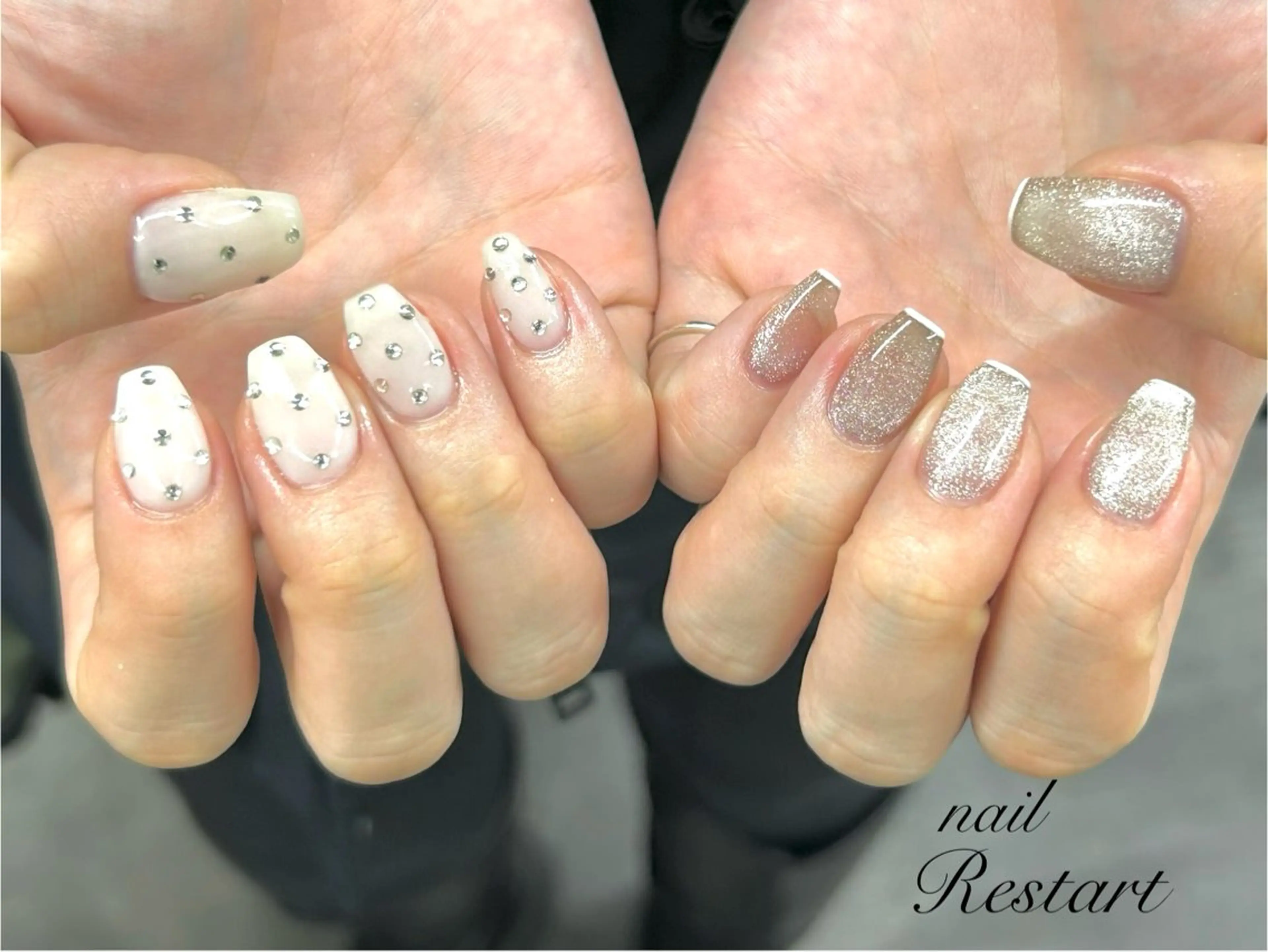 ミディアム ハンドネイル nail Restart所属・Restart YURIのネイルデザイン