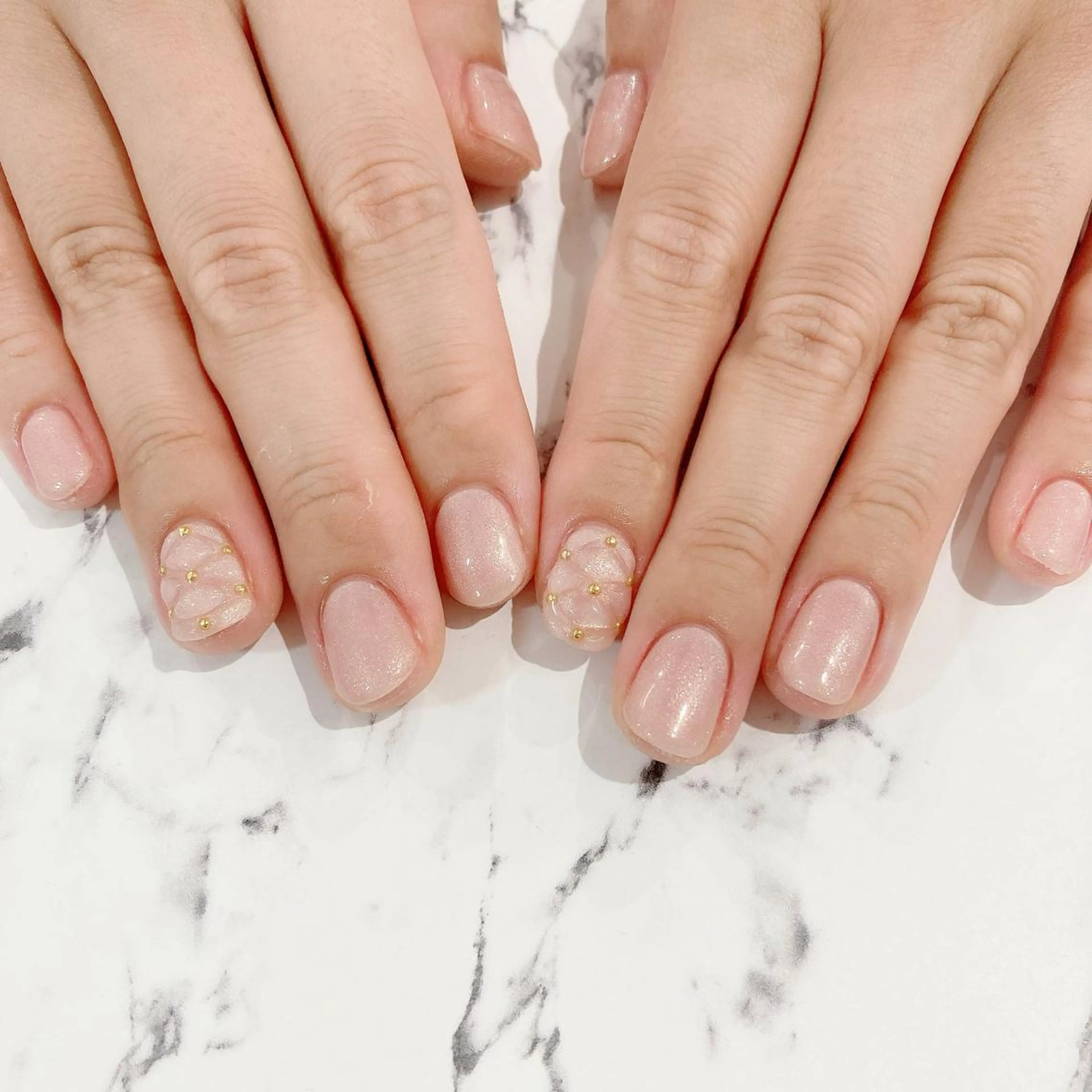ネイル アートネイル ジェルネイル オフィスネイル パラジェル ピンク ハンドネイル Nail Kのネイルデザイン
