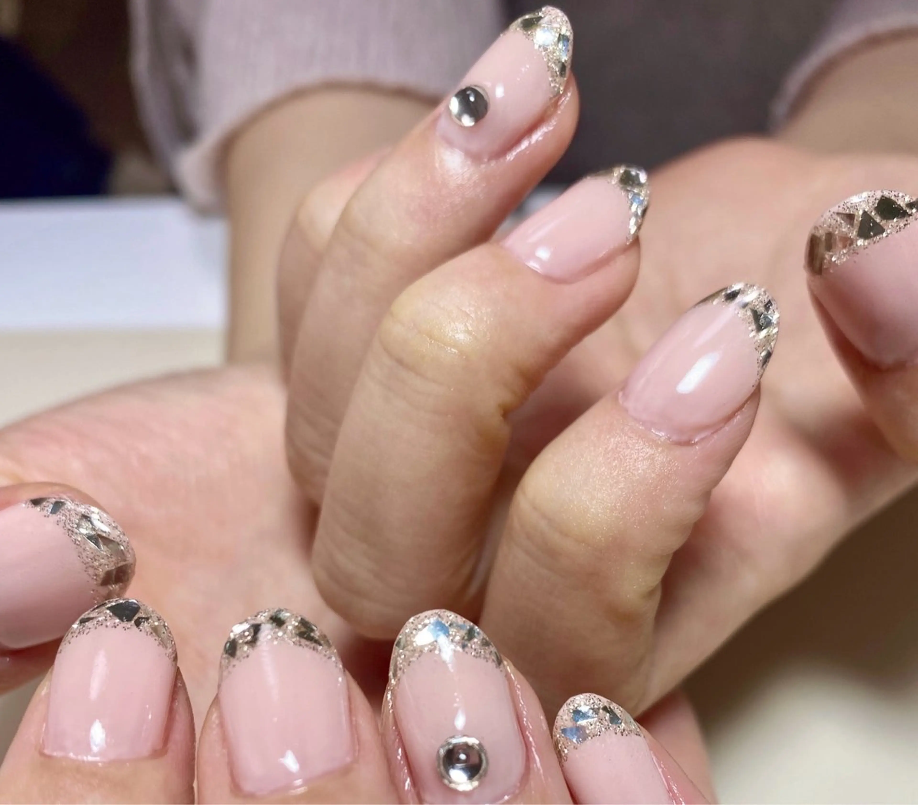 ネイル フレンチネイル ガラスフレンチ ブライダルネイル Nail Salon K 🧸美爪育成のネイルデザイン