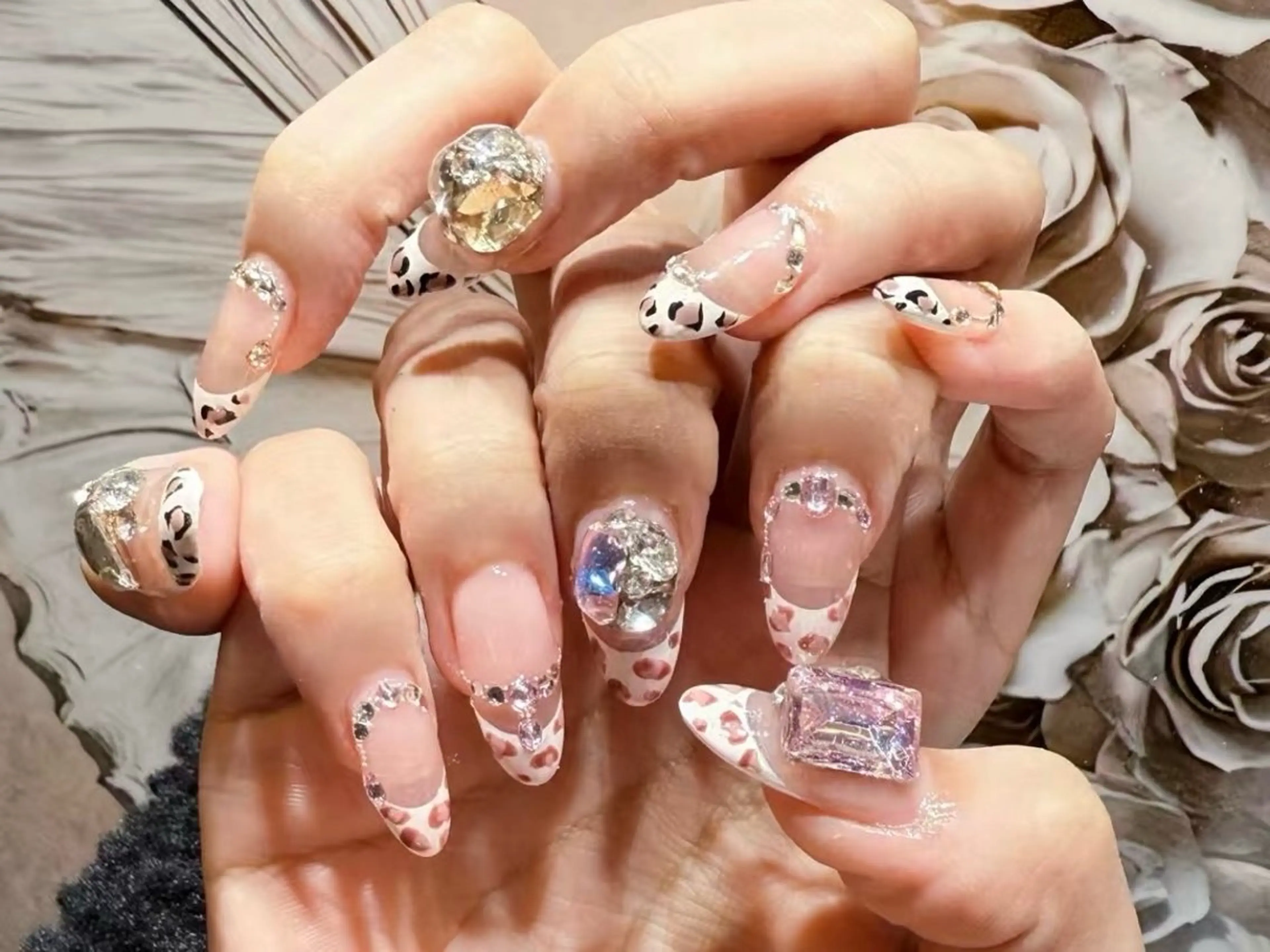 ネイル アニマル柄 アートネイル フットネイル ジェルネイル マグネットネイル Babarla Nailのネイルデザイン