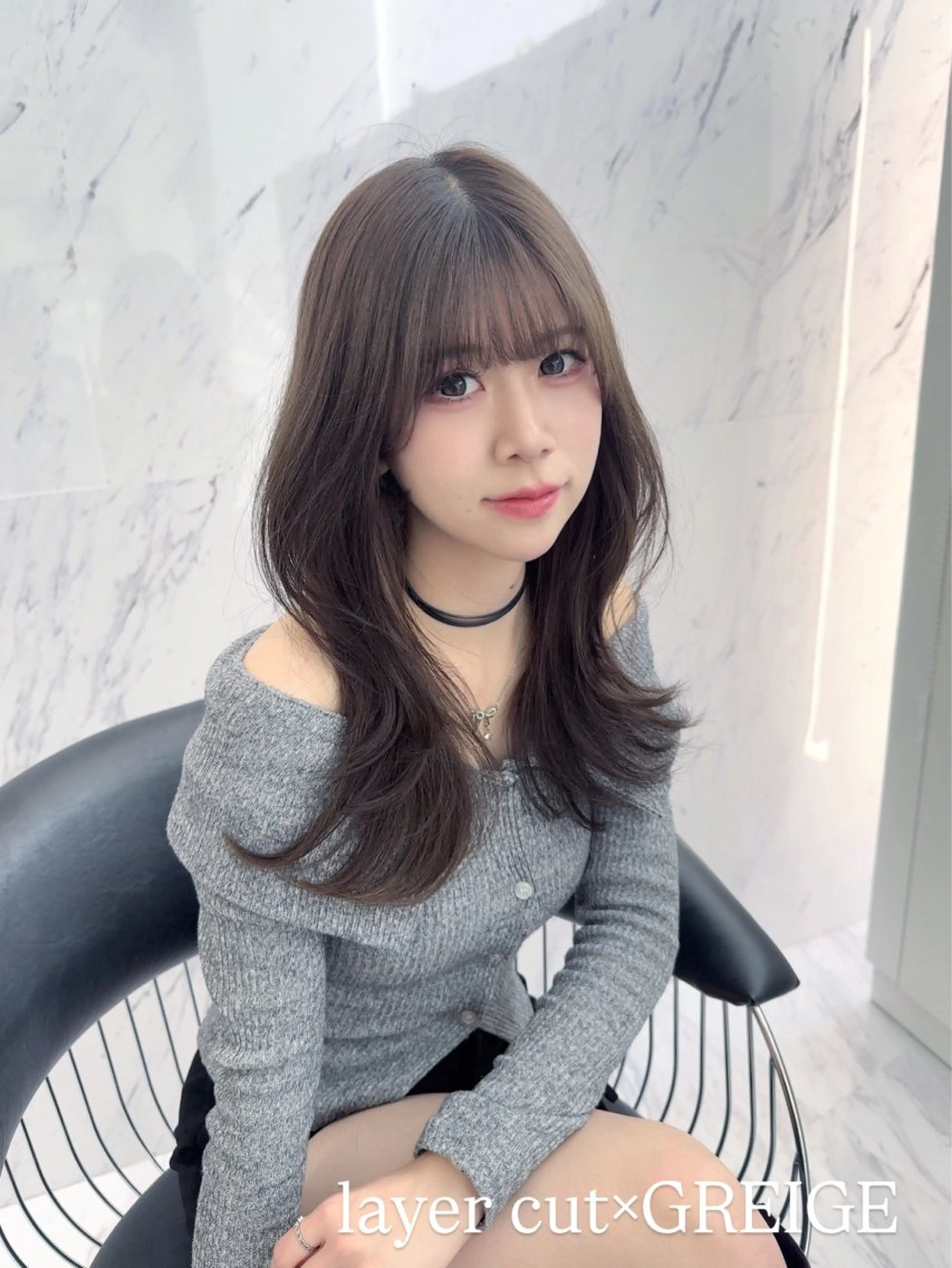 ロング カット Parve  Mix 🫧梶川虹のヘアスタイル